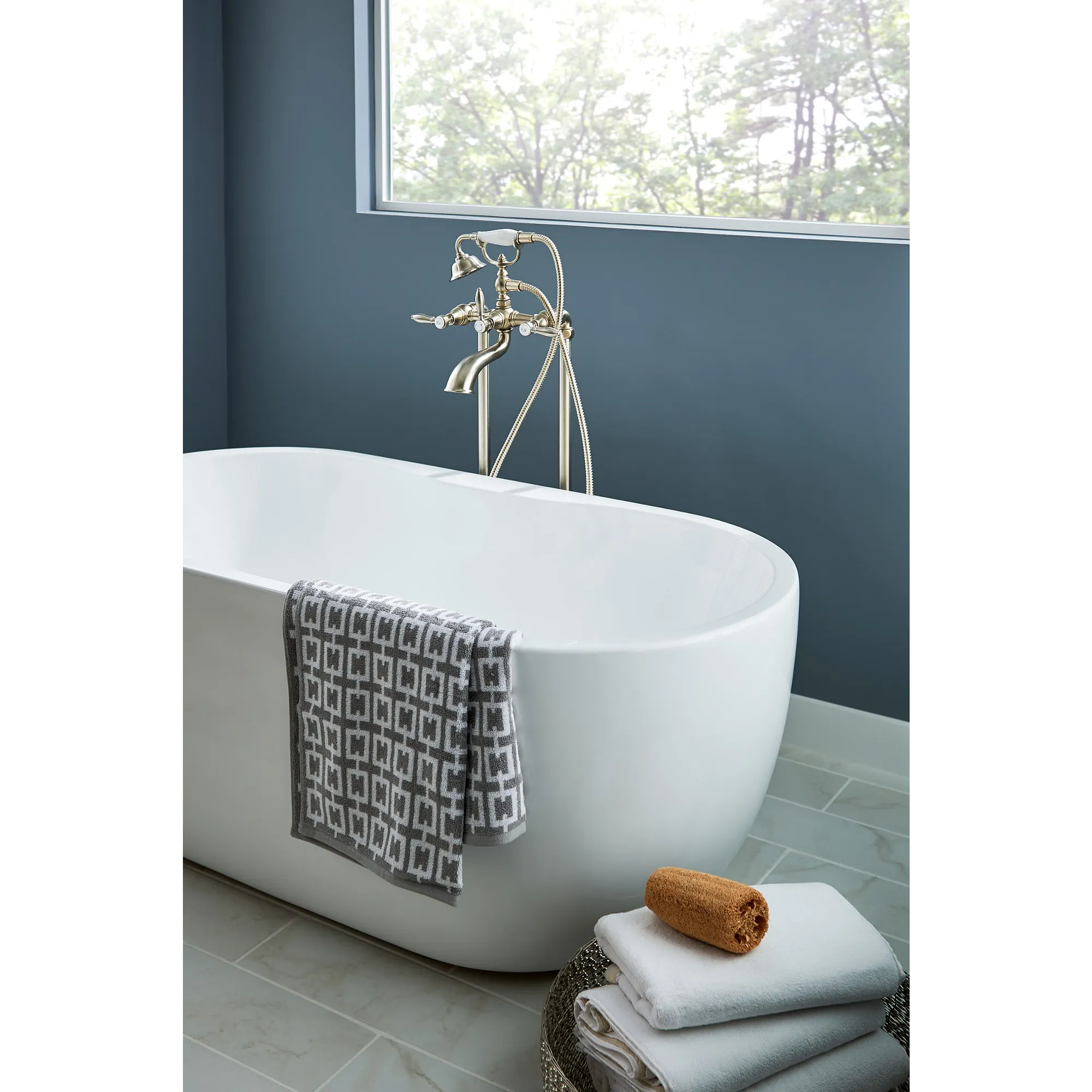 Weymouth Two-Handle Tub Filler including Handheld Shower - Image 14