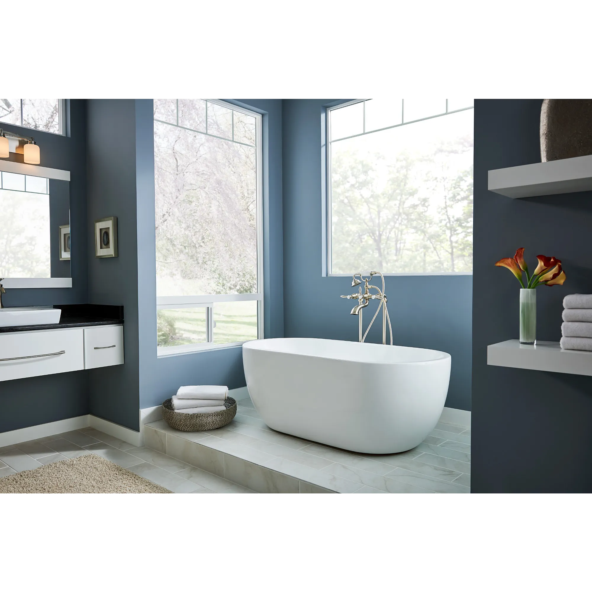 Weymouth Two-Handle Tub Filler including Handheld Shower - Image 15