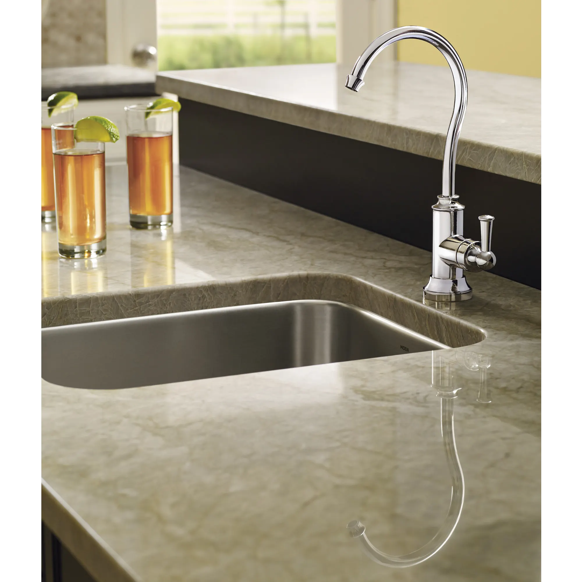Sip Traditional Chrome One-Handle High Arc Beverage Faucet - Image 2