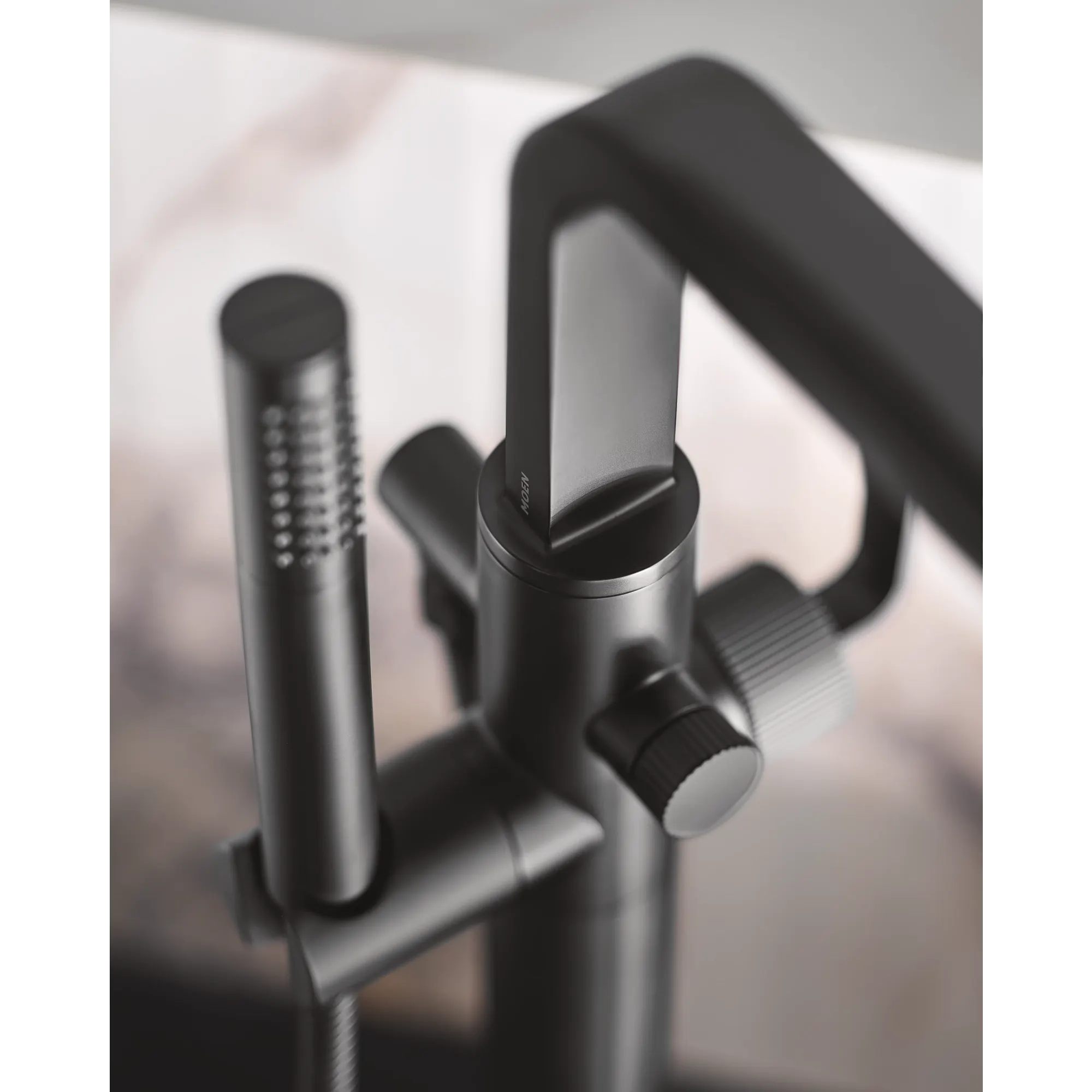 Cambium Chrome one-handle tub filler includes hand shower - Image 4