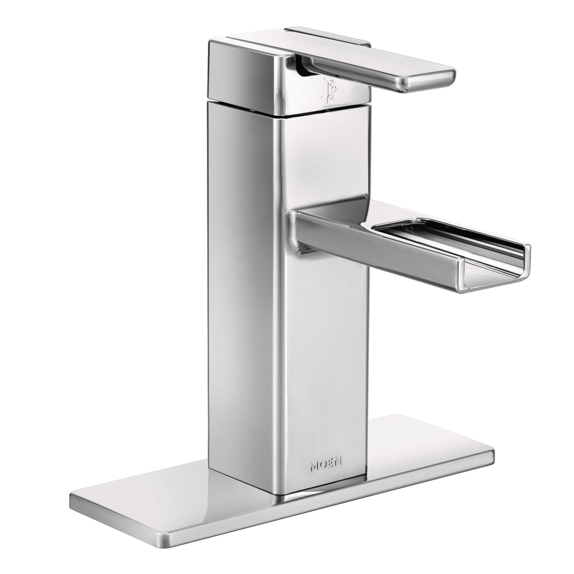 90 Degree Chrome One-Handle Open Waterway Bathroom Faucet - Image 5