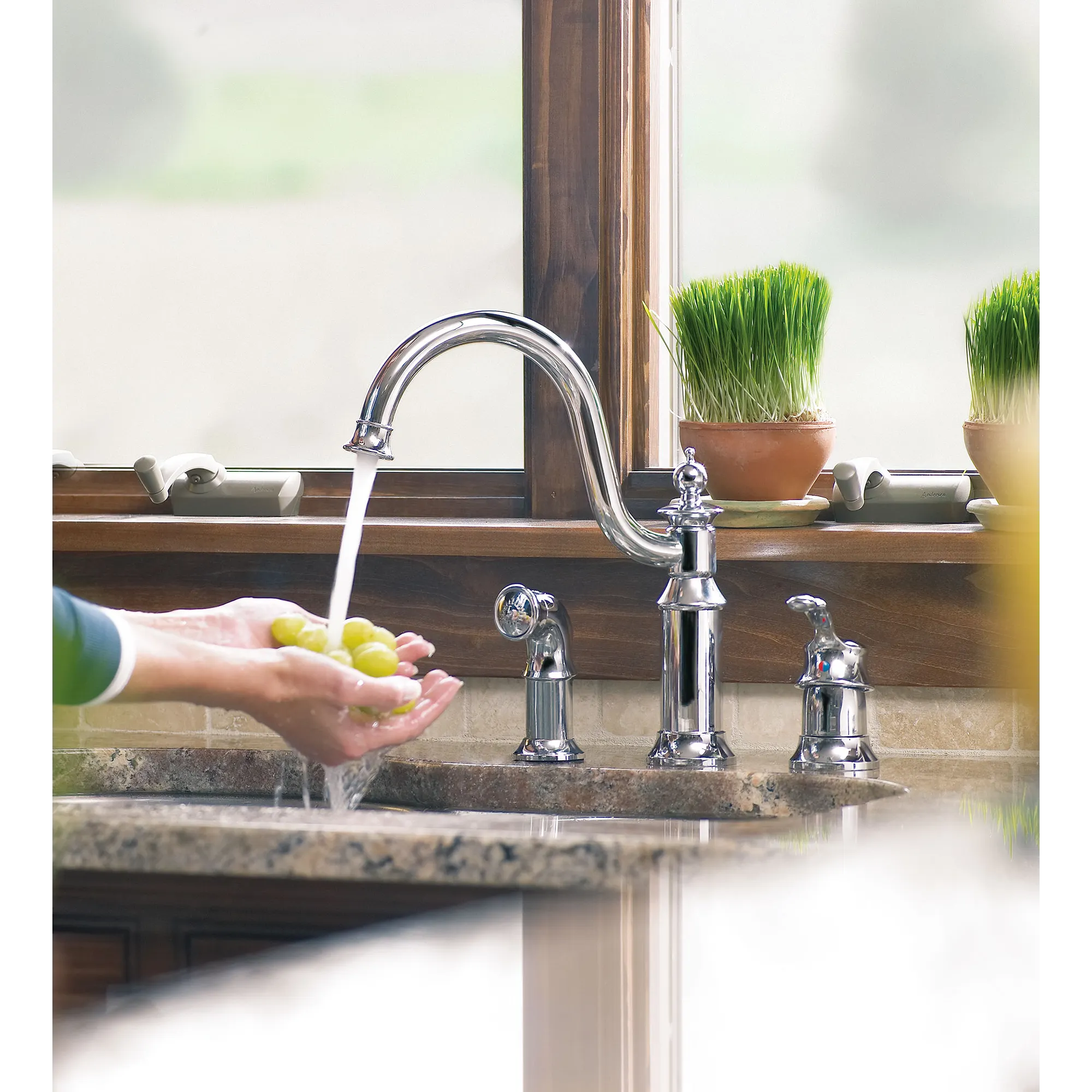 Waterhill Chrome One-Handle High Arc Kitchen Faucet - Image 9