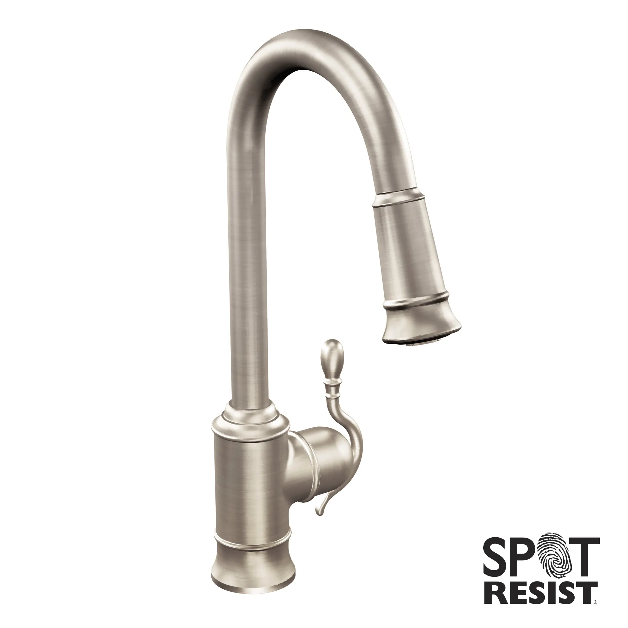Woodmere Chrome one-handle high arc pulldown kitchen faucet - Image 12