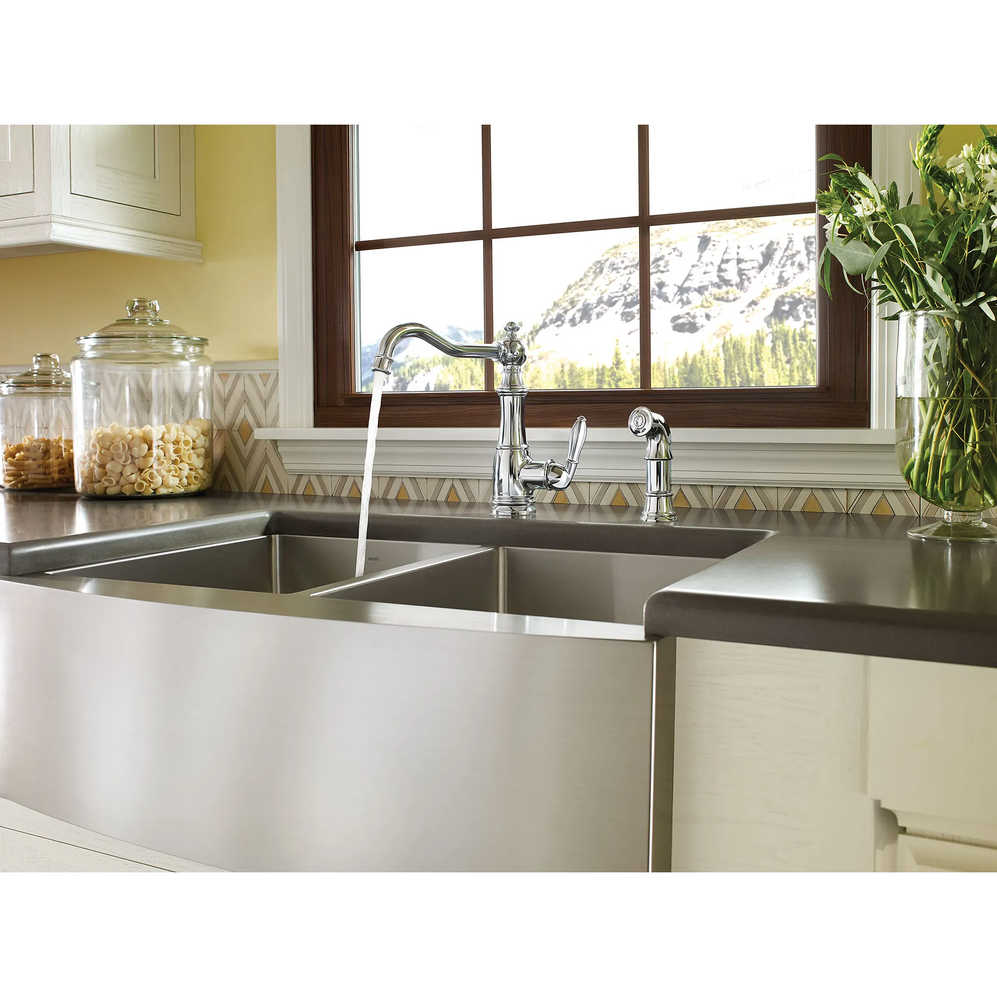 Weymouth Chrome One-Handle High Arc Kitchen Faucet - Image 2