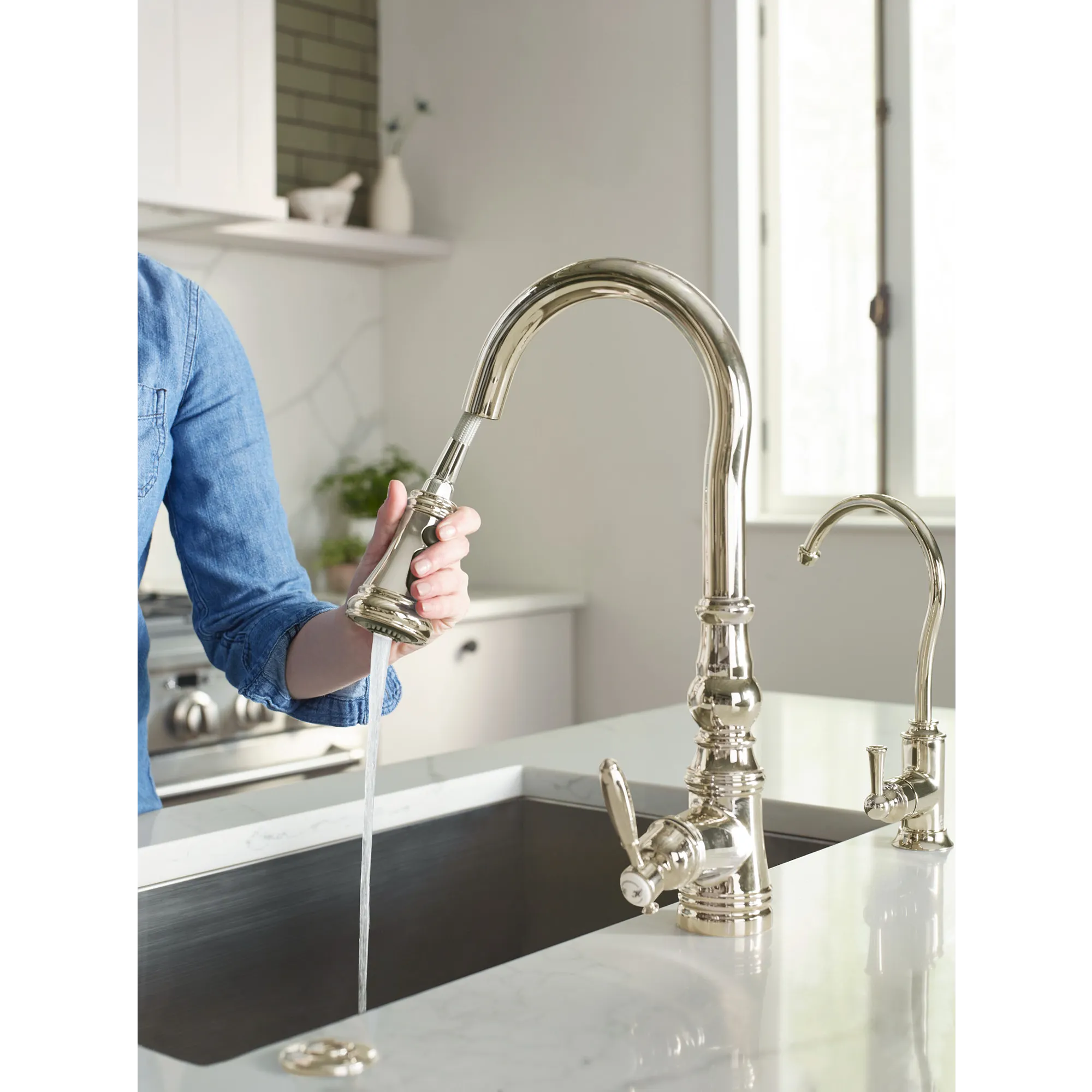 Weymouth One-Handle High Arc Pulldown Kitchen Faucet - Image 21