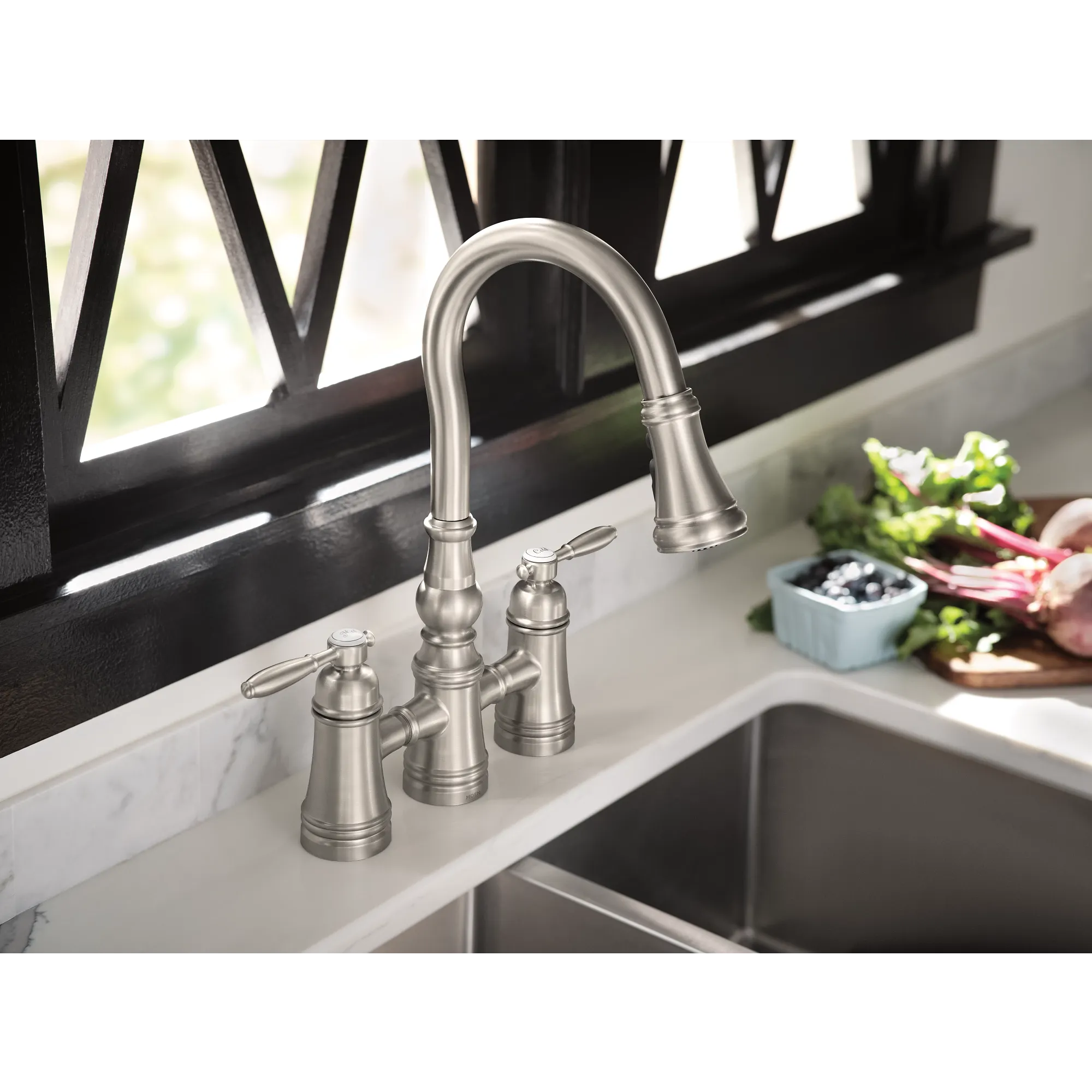 Weymouth Two-Handle High Arc Pulldown Kitchen Faucet - Image 18