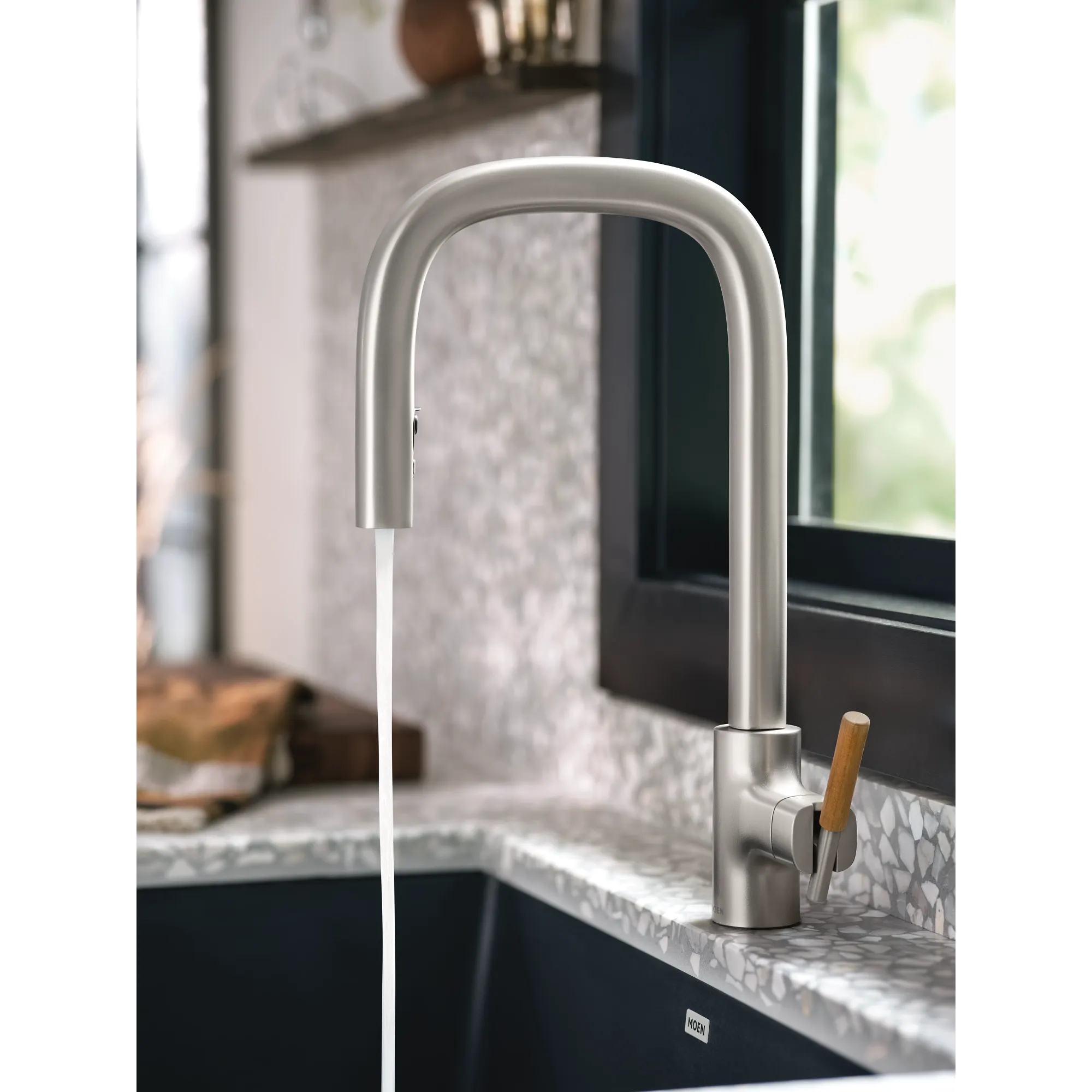 Tenon One-handle High Arc Pulldown Kitchen Faucet - Image 37