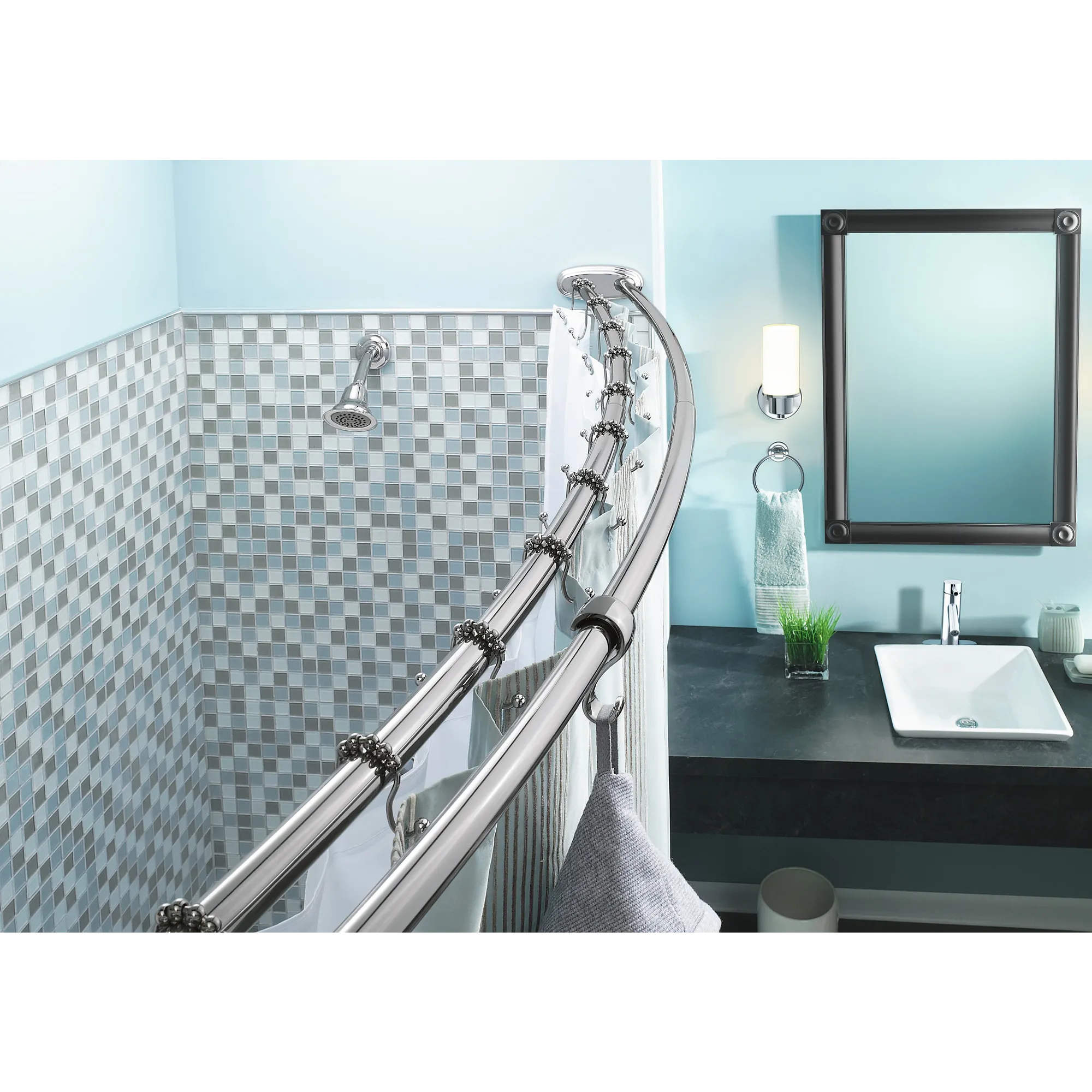 Moen Chrome Shower Curtain Rings - Image 6