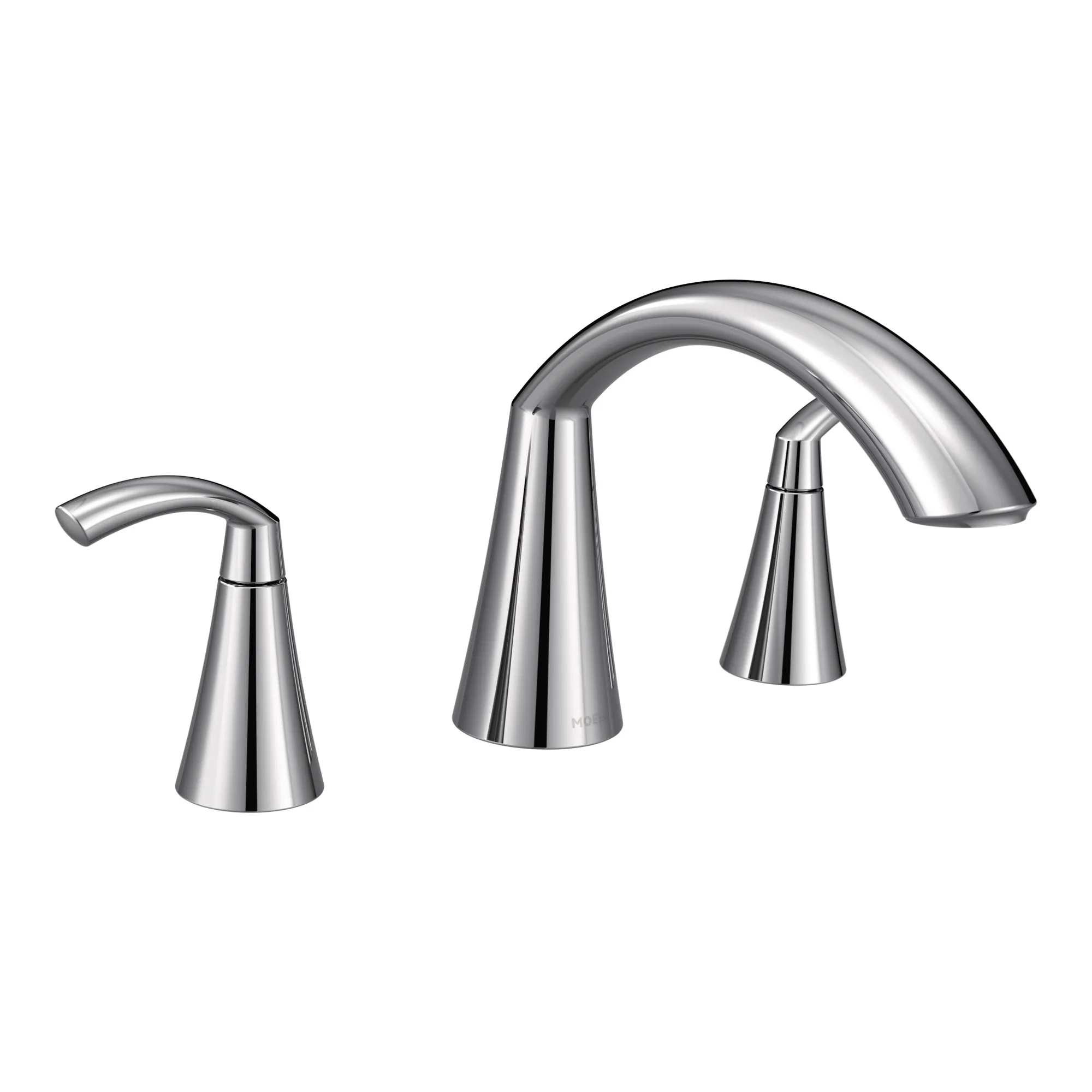Glyde Chrome Two-Handle High Arc Roman Tub Faucet - Image 2