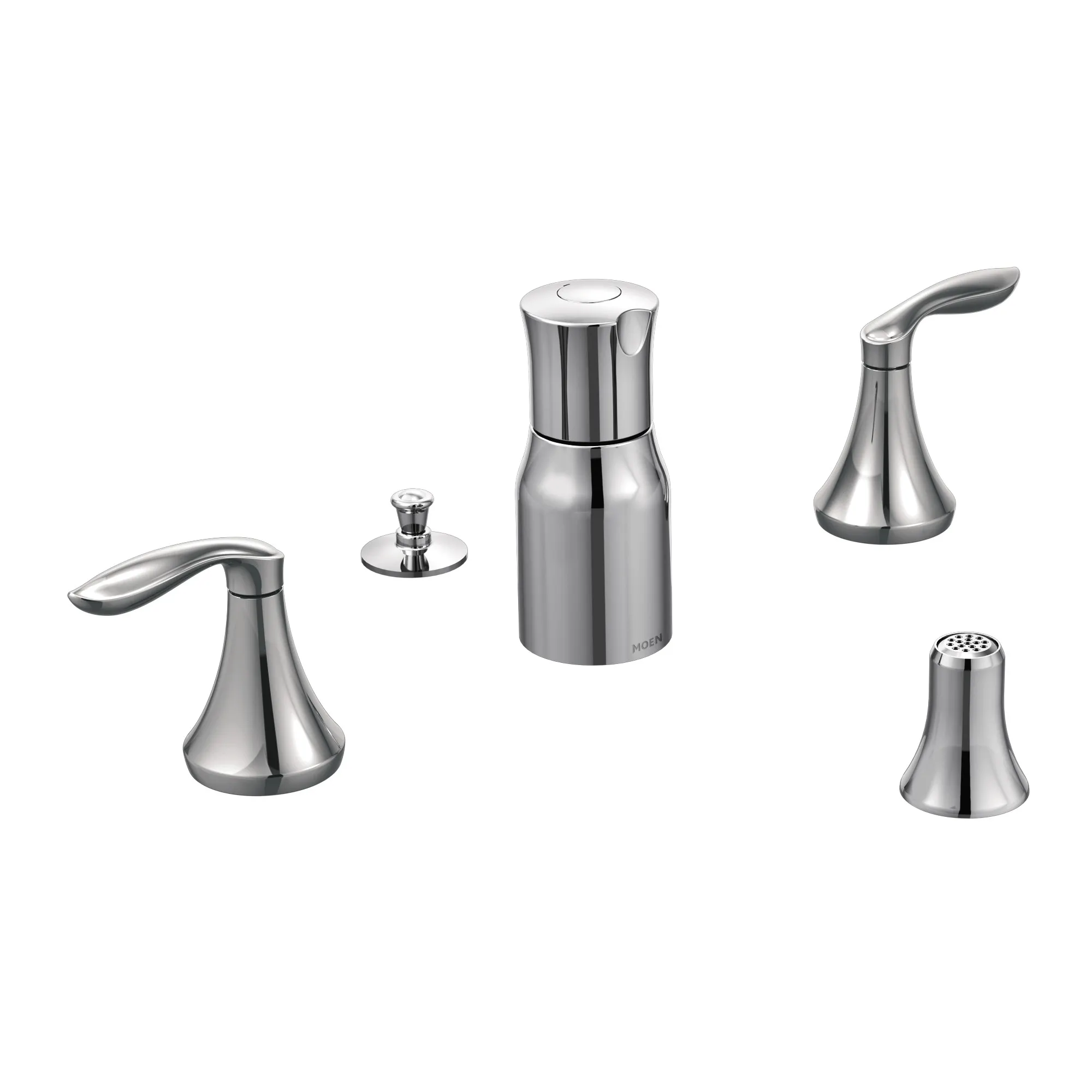 Eva Chrome Two-Handle Bidet Faucet - Image 2
