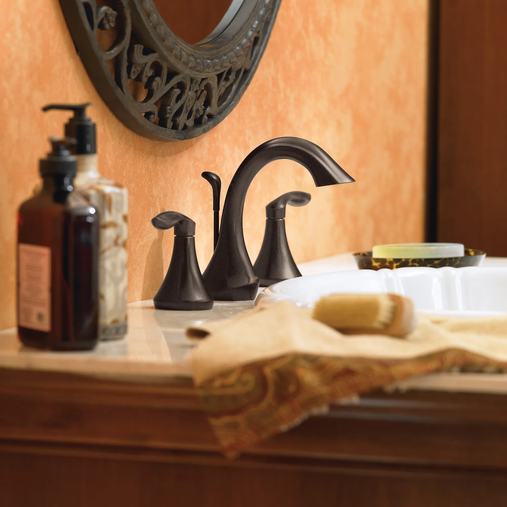 Eva Chrome Two-Handle High Arc Bathroom Faucet - Image 8