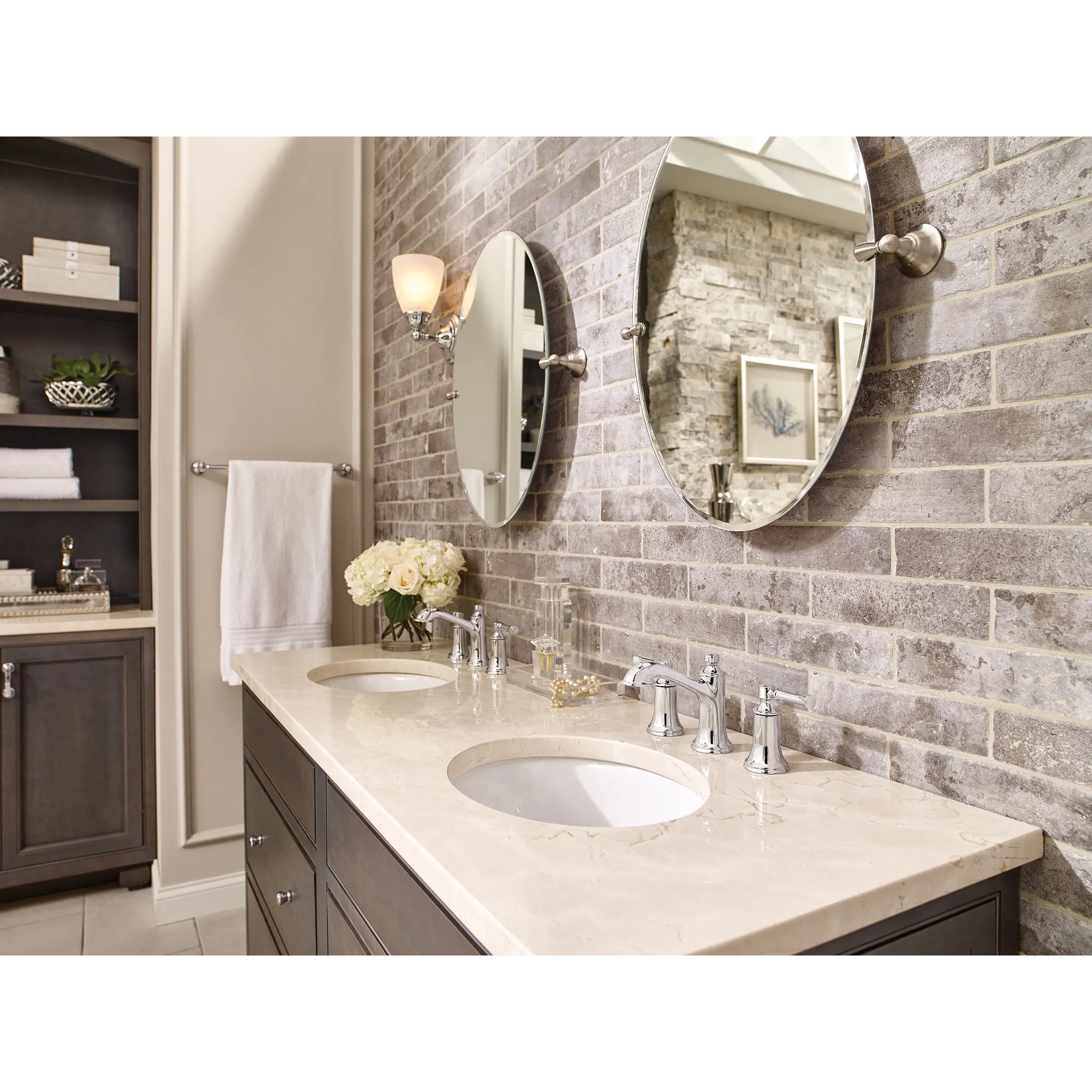 Dartmoor Chrome Two-Handle High Arc Bathroom Faucet - Image 9