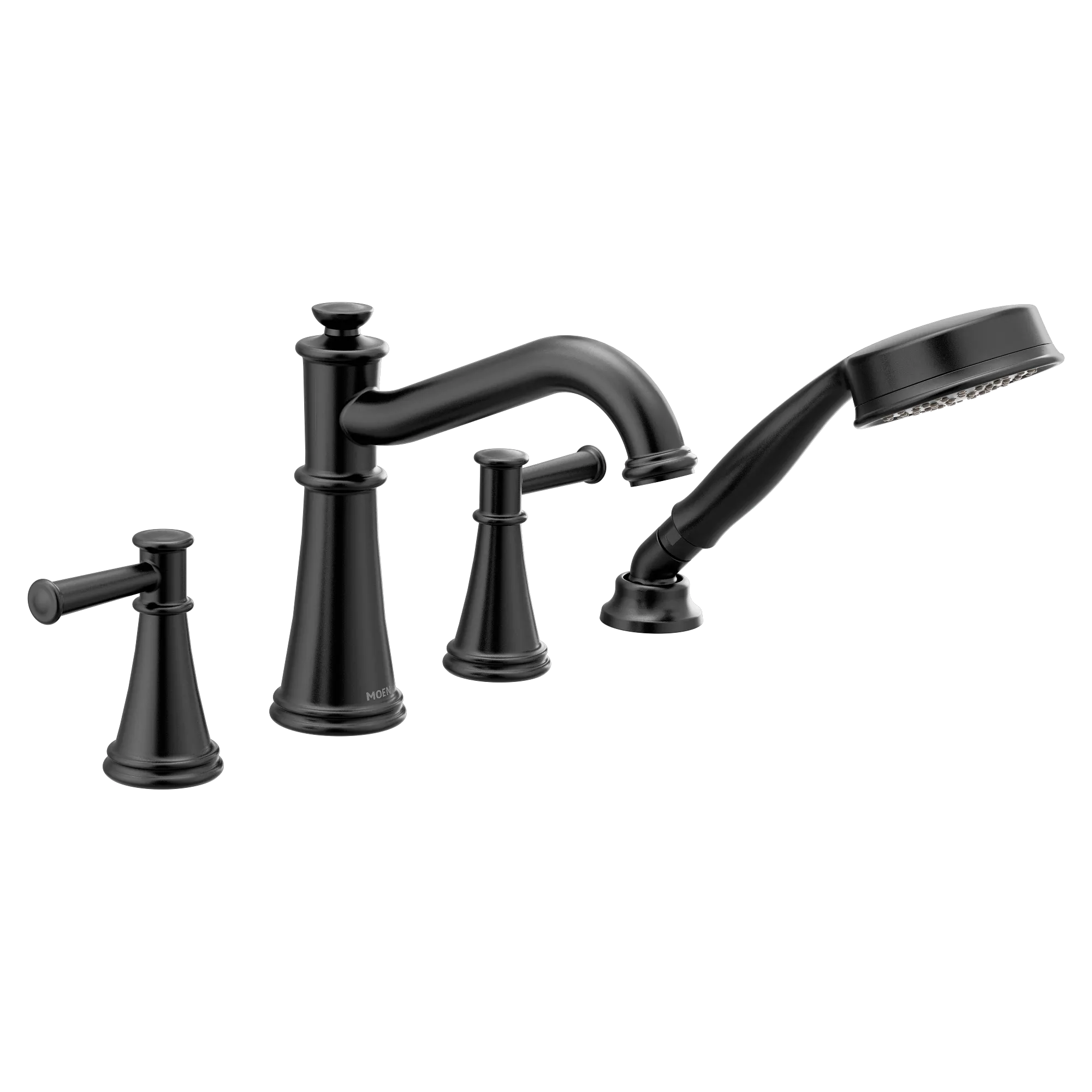 Belfield Chrome Two-Handle Diverter Roman Tub Faucet including Handheld Shower - Image 6
