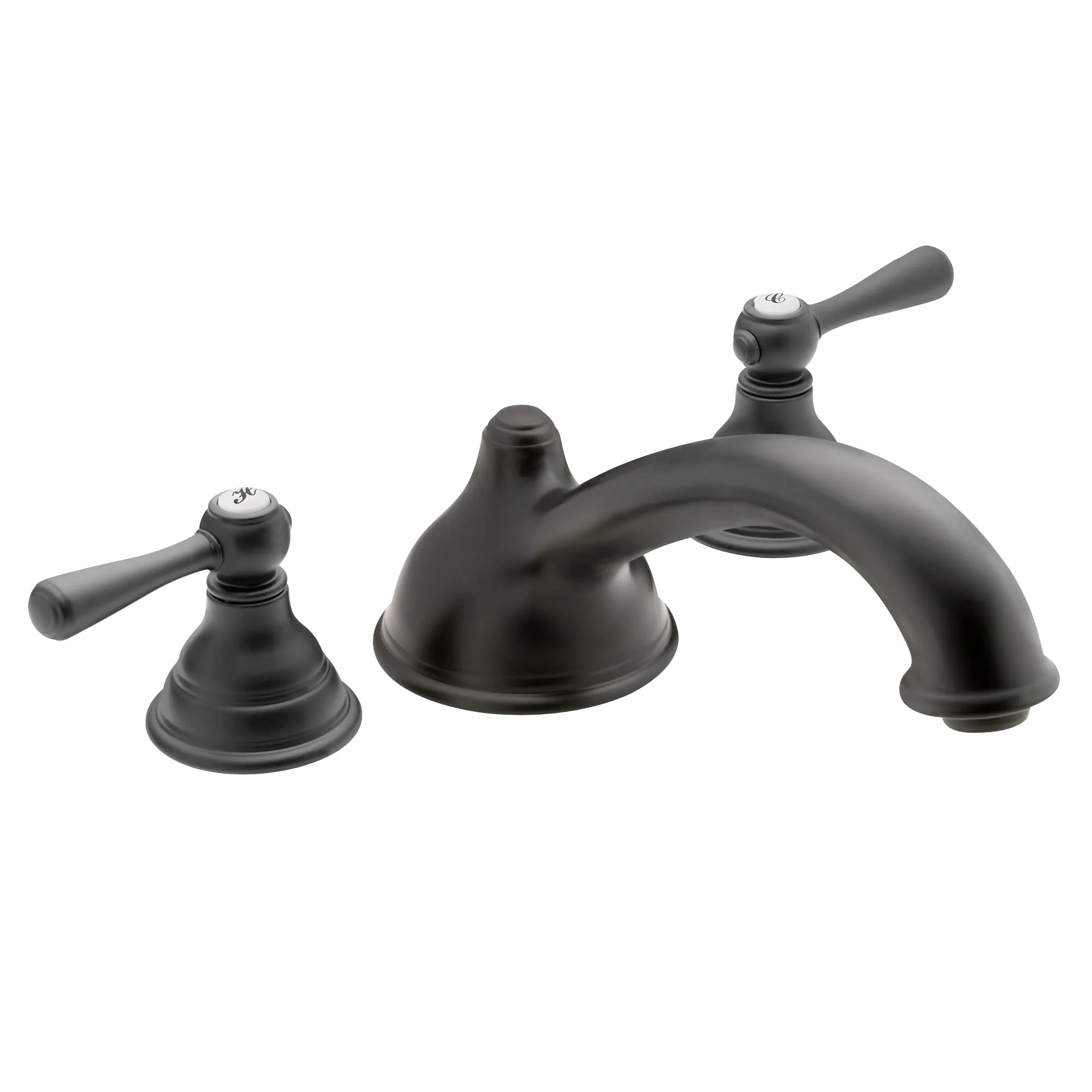 Kingsley Chrome Two-Handle Low Arc Roman Tub Faucet - Image 4