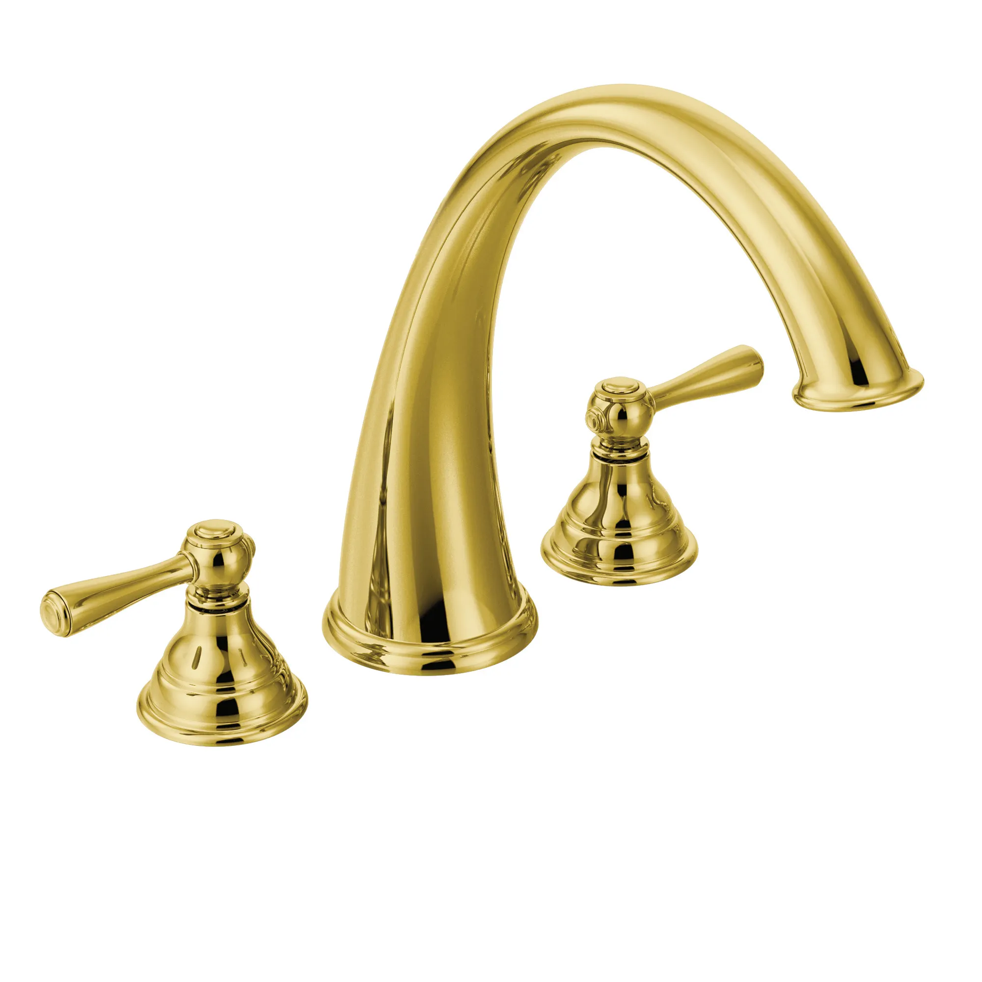 Kingsley Chrome Two-Handle High Arc Roman Tub Faucet - Image 2