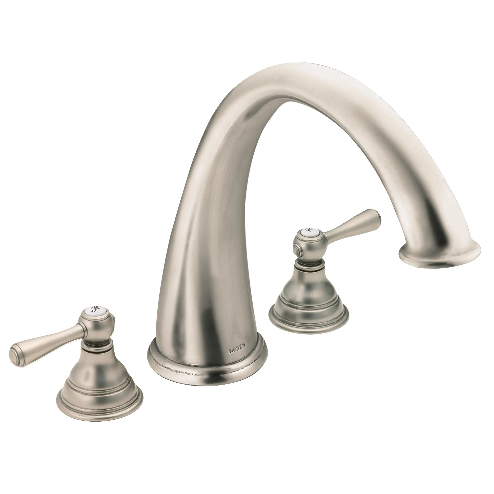 Kingsley Chrome Two-Handle High Arc Roman Tub Faucet - Image 4