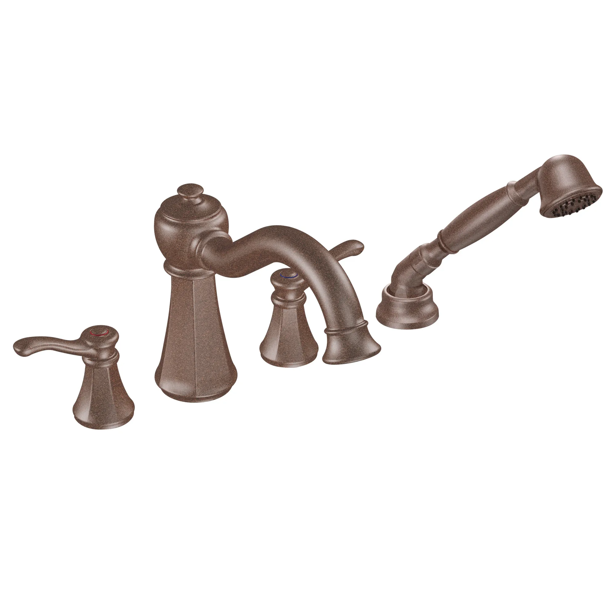 Vestige Chrome two-handle high arc roman tub faucet includes hand shower - Image 2
