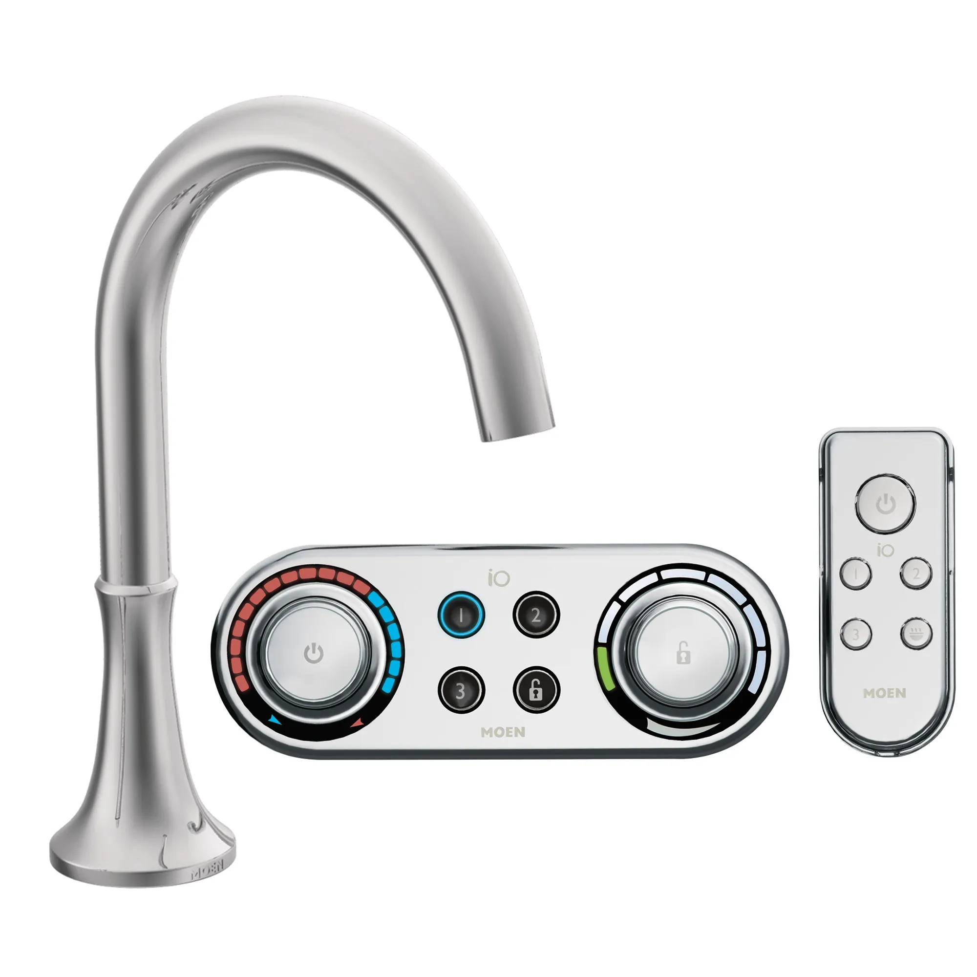 Icon Chrome high arc roman tub faucet includes IoDIGITAL(R) technology - Image 2