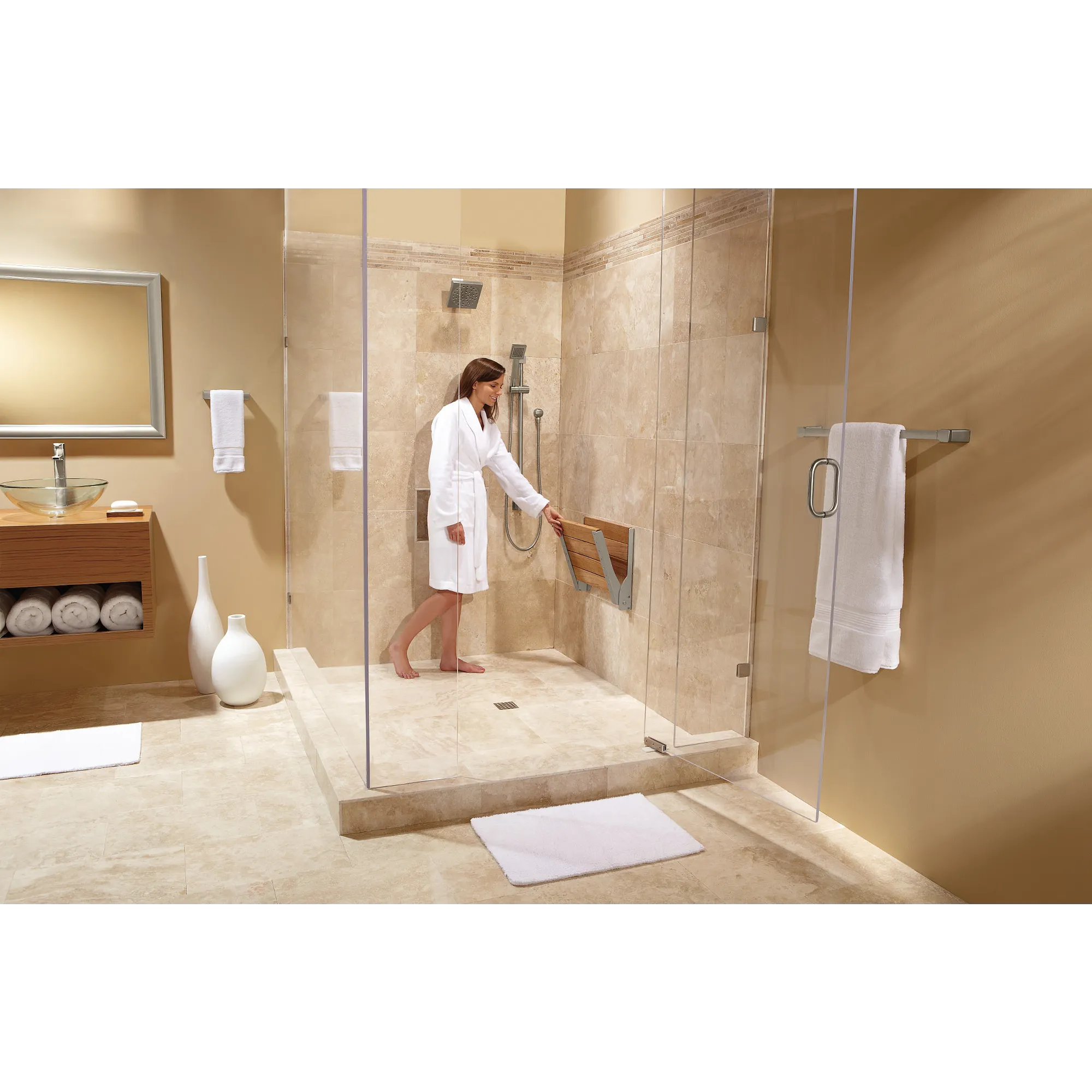 90 Degree Chrome Transfer Tub/Shower - Image 2