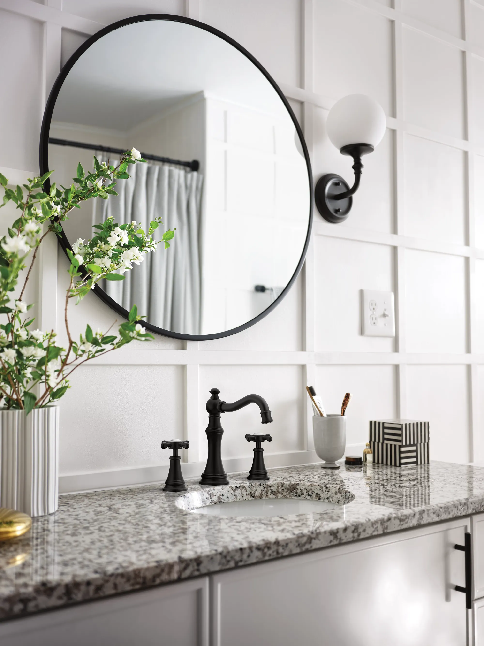 Weymouth Chrome Two-Handle High Arc Bathroom Faucet - Image 11