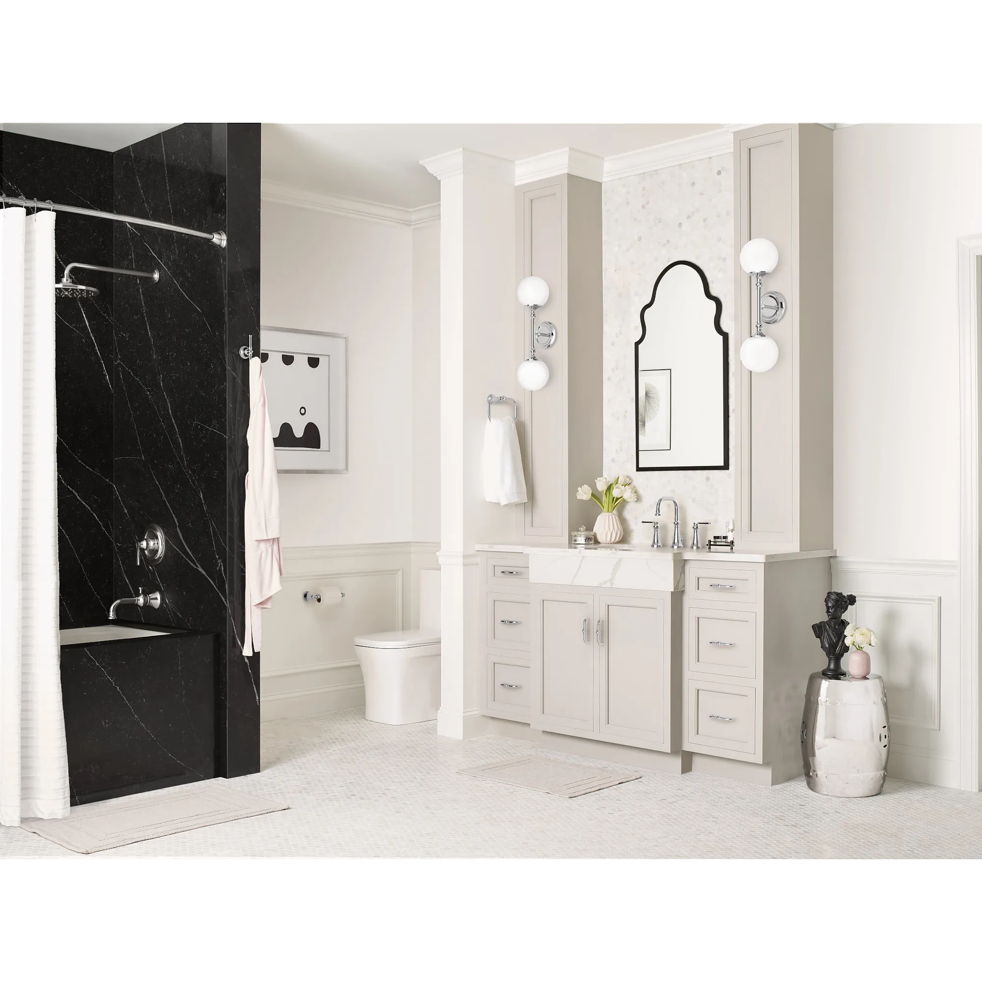 Colinet Chrome two-handle high arc bathroom faucet - Image 11