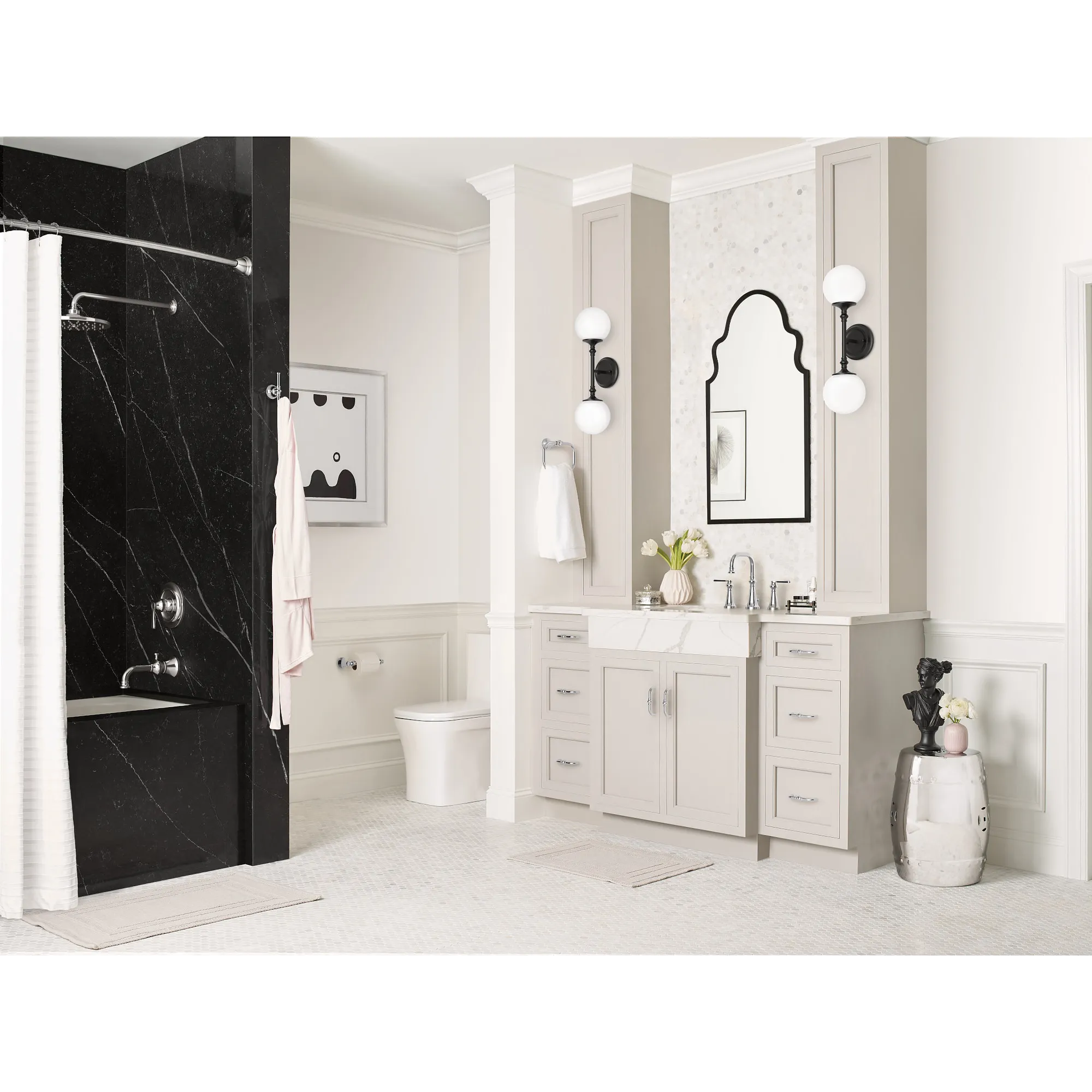 Colinet Chrome two-handle high arc bathroom faucet - Image 5