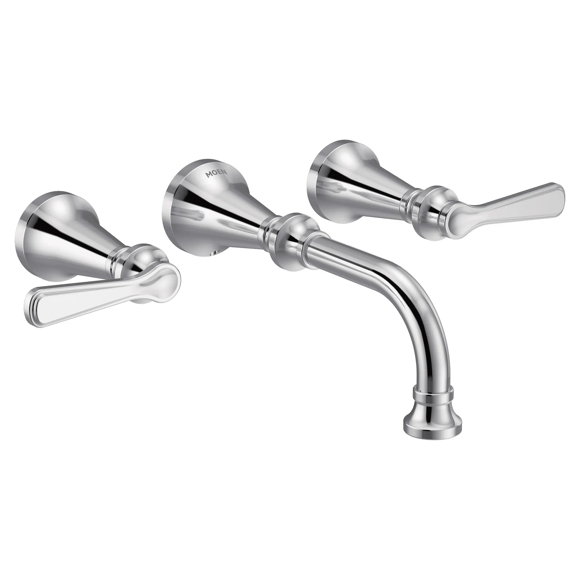 Colinet Chrome two-handle wall mount bathroom faucet - Image 2
