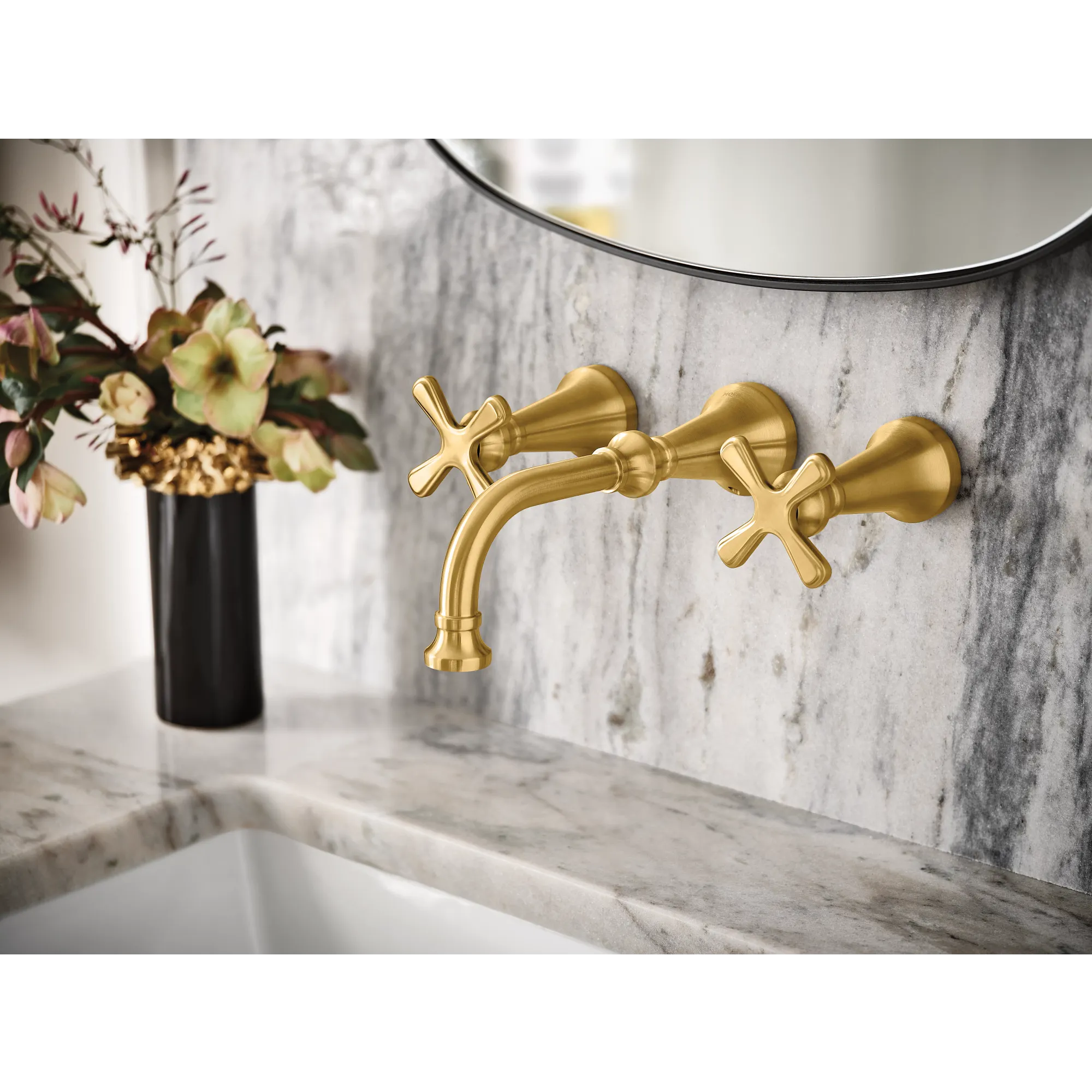 Colinet Chrome two-handle wall mount bathroom faucet - Image 21
