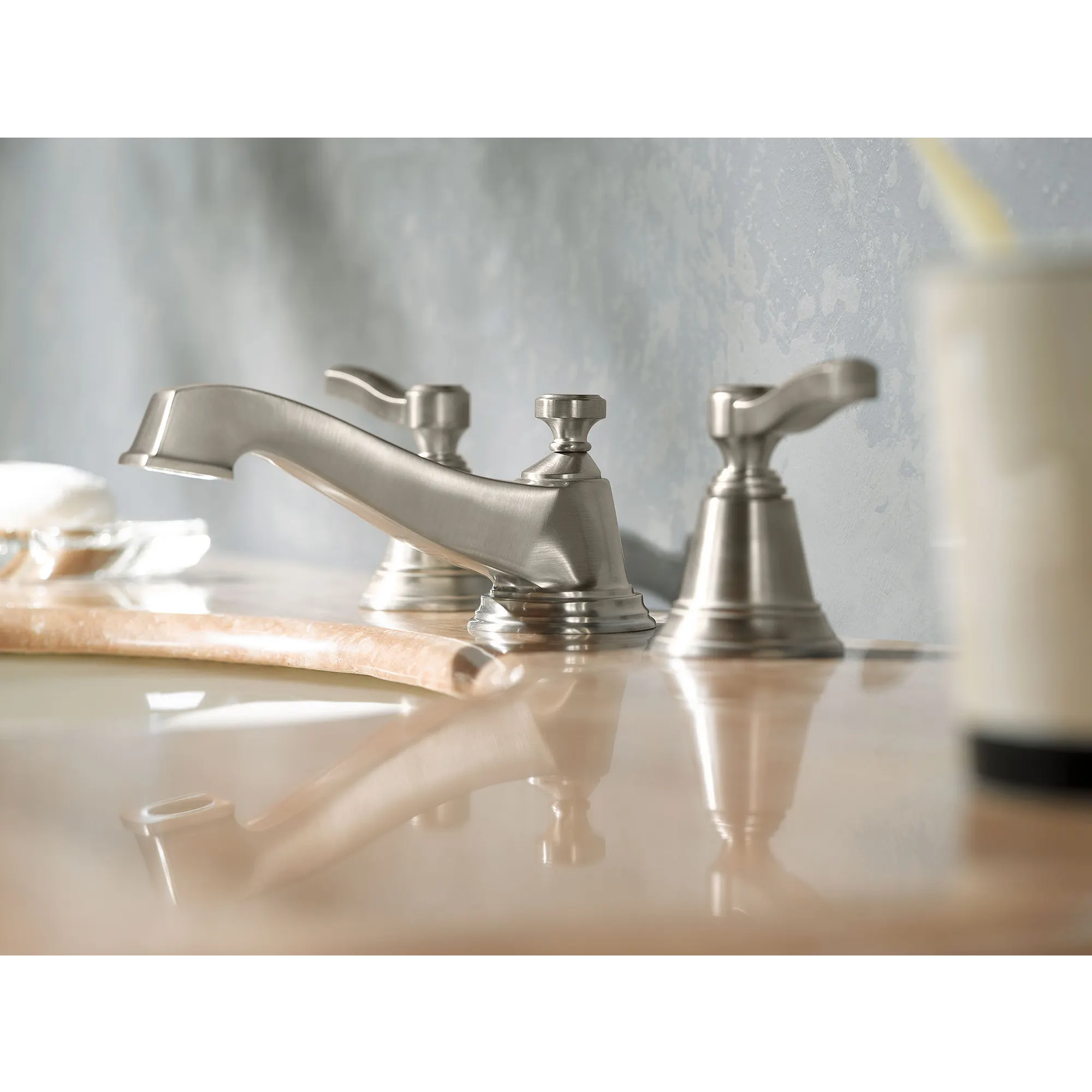 Rothbury Chrome Two-Handle Low Arc Bathroom Faucet - Image 9