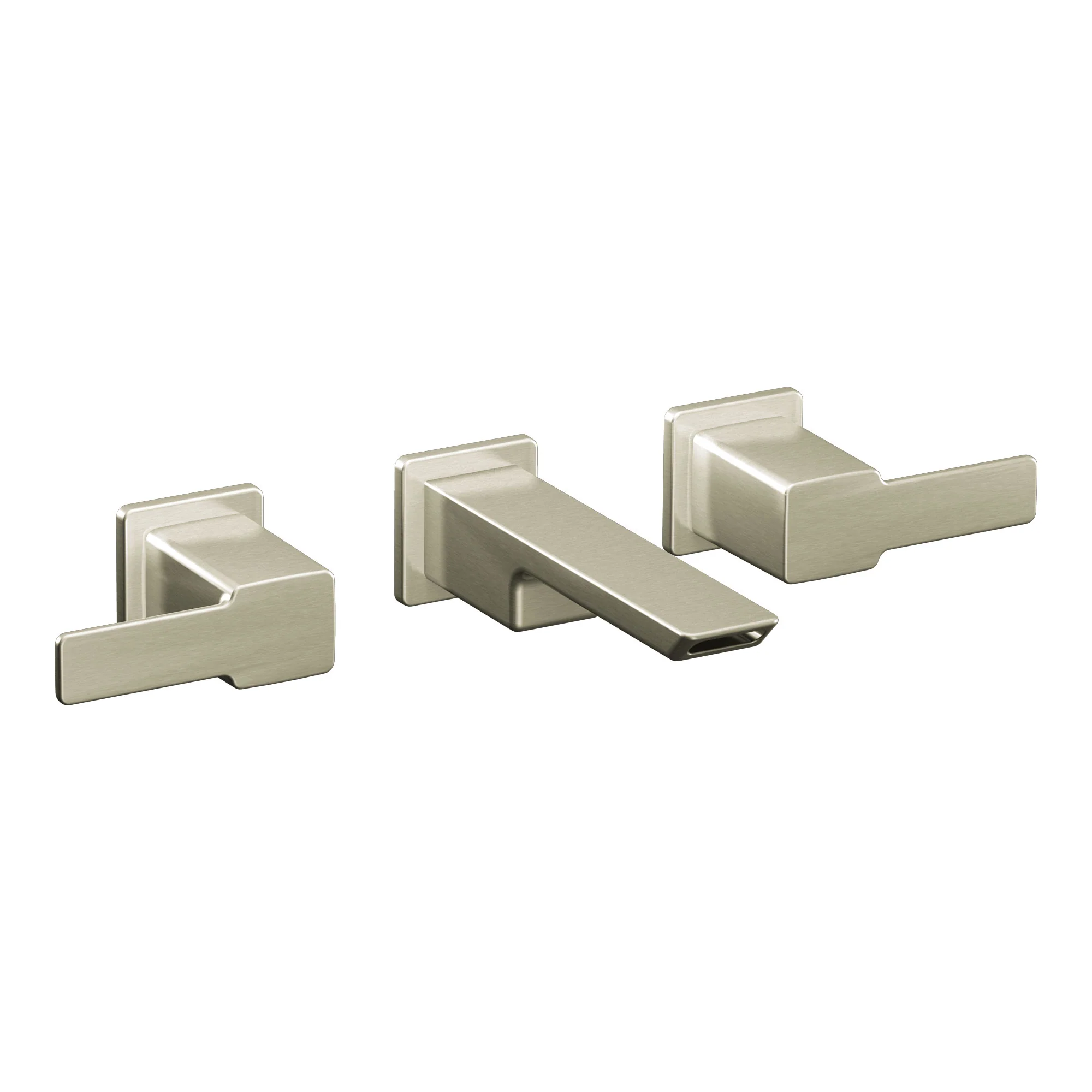 90 Degree Chrome Two-Handle Wall Mount Bathroom Faucet - Image 3