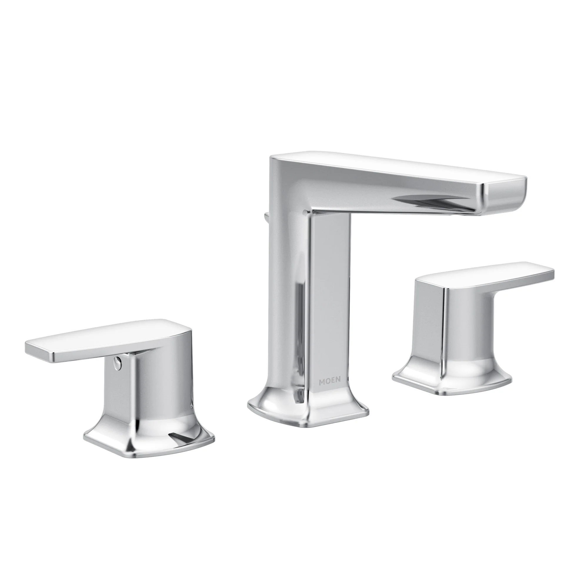 Via Chrome Two-Handle Low Arc Bathroom Faucet