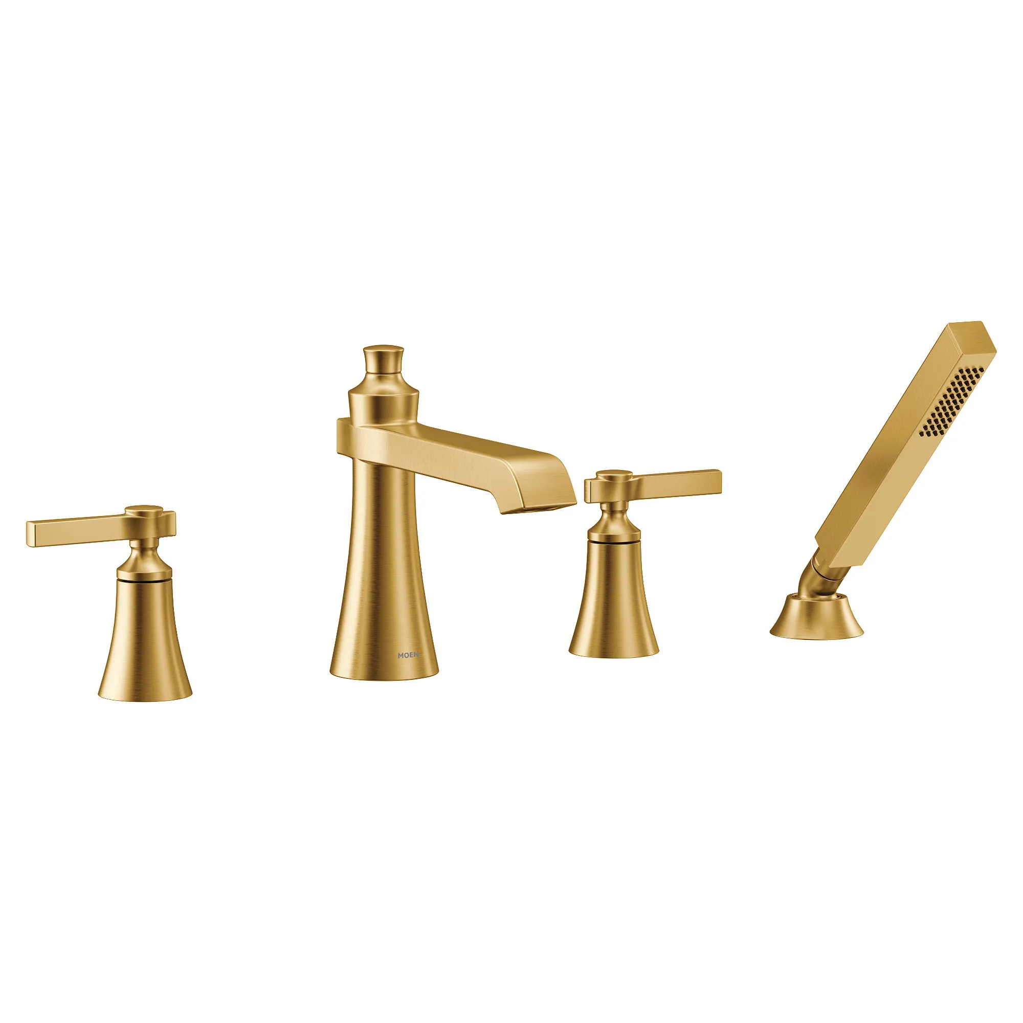 Flara Chrome two-handle high arc roman tub faucet - Image 4