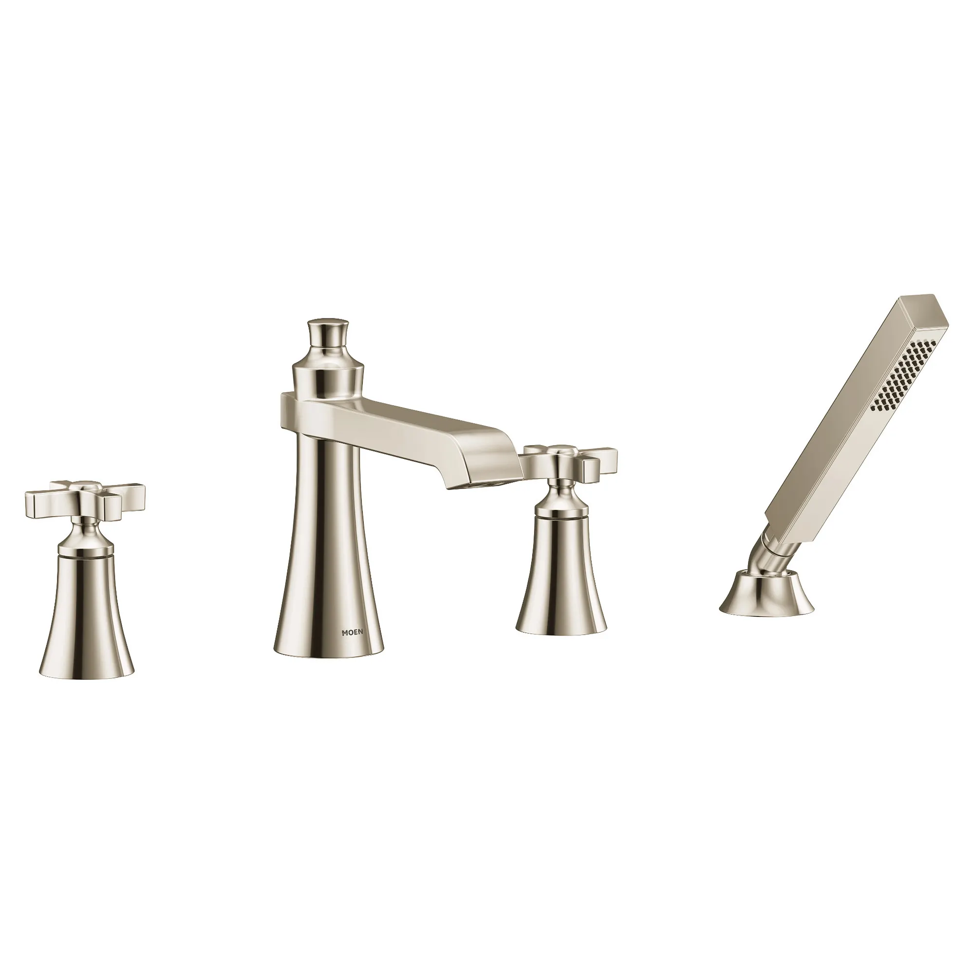 Flara Chrome two-handle high arc roman tub faucet - Image 2