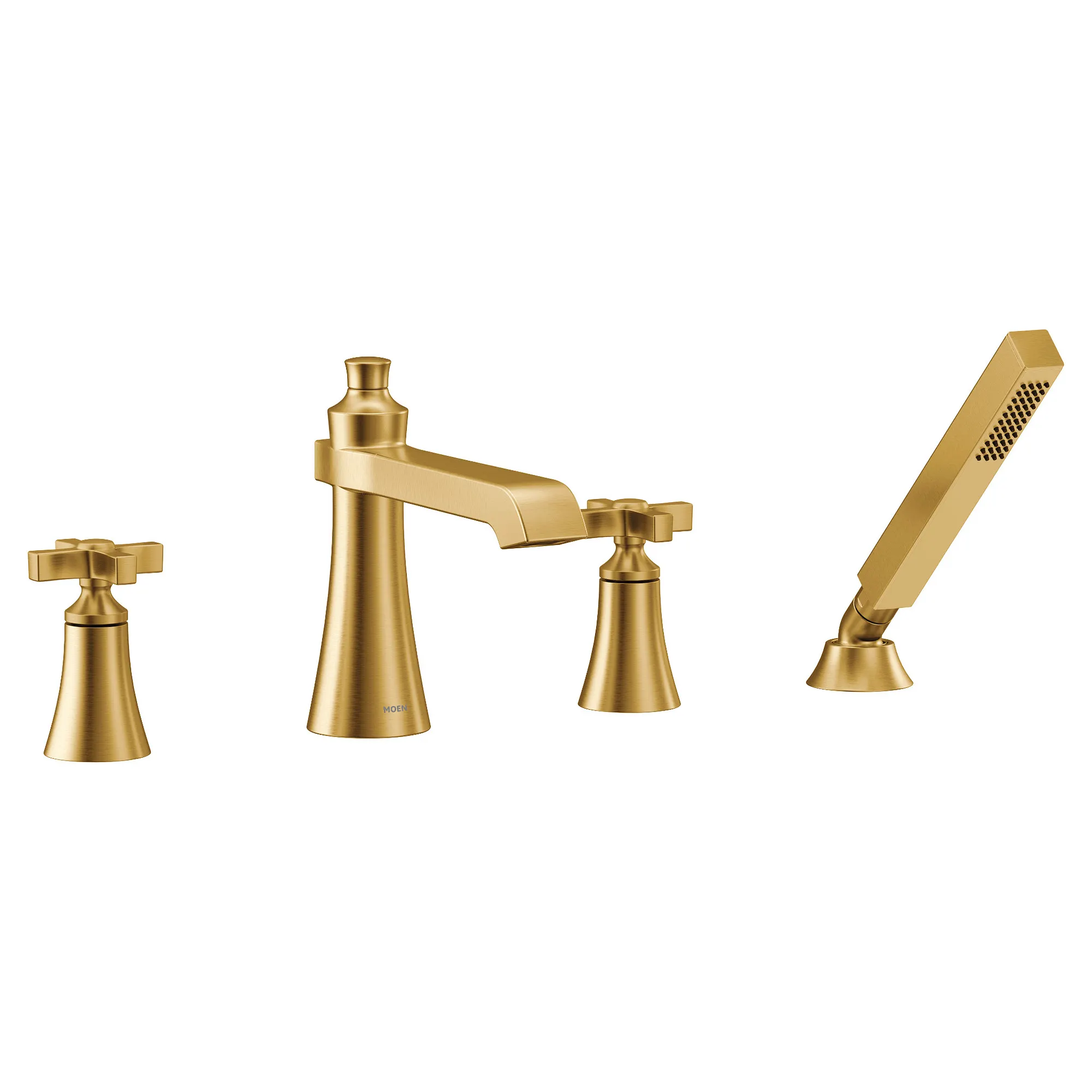 Flara Chrome two-handle high arc roman tub faucet - Image 4