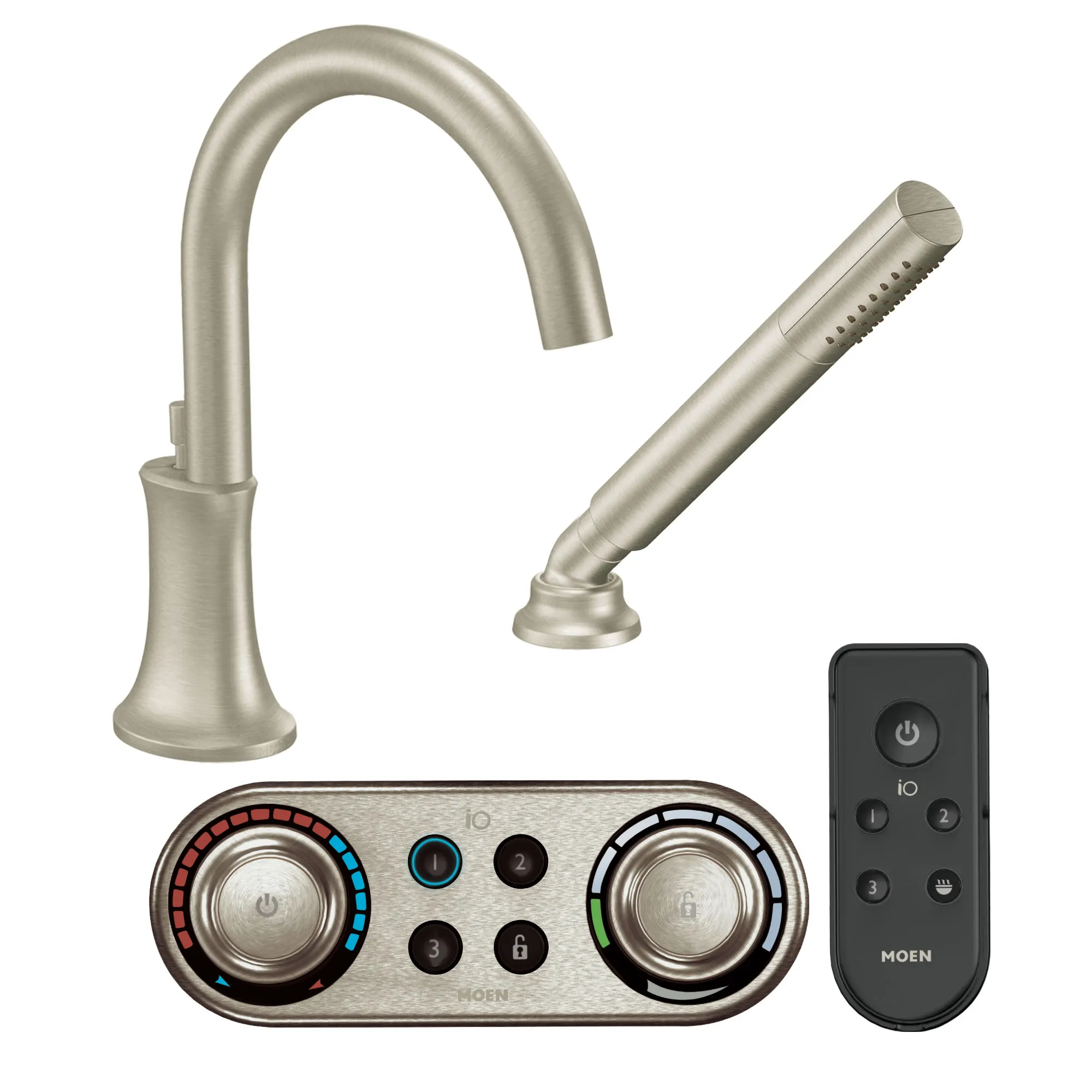 Icon Chrome high arc roman tub faucet includes hand shower - Image 3