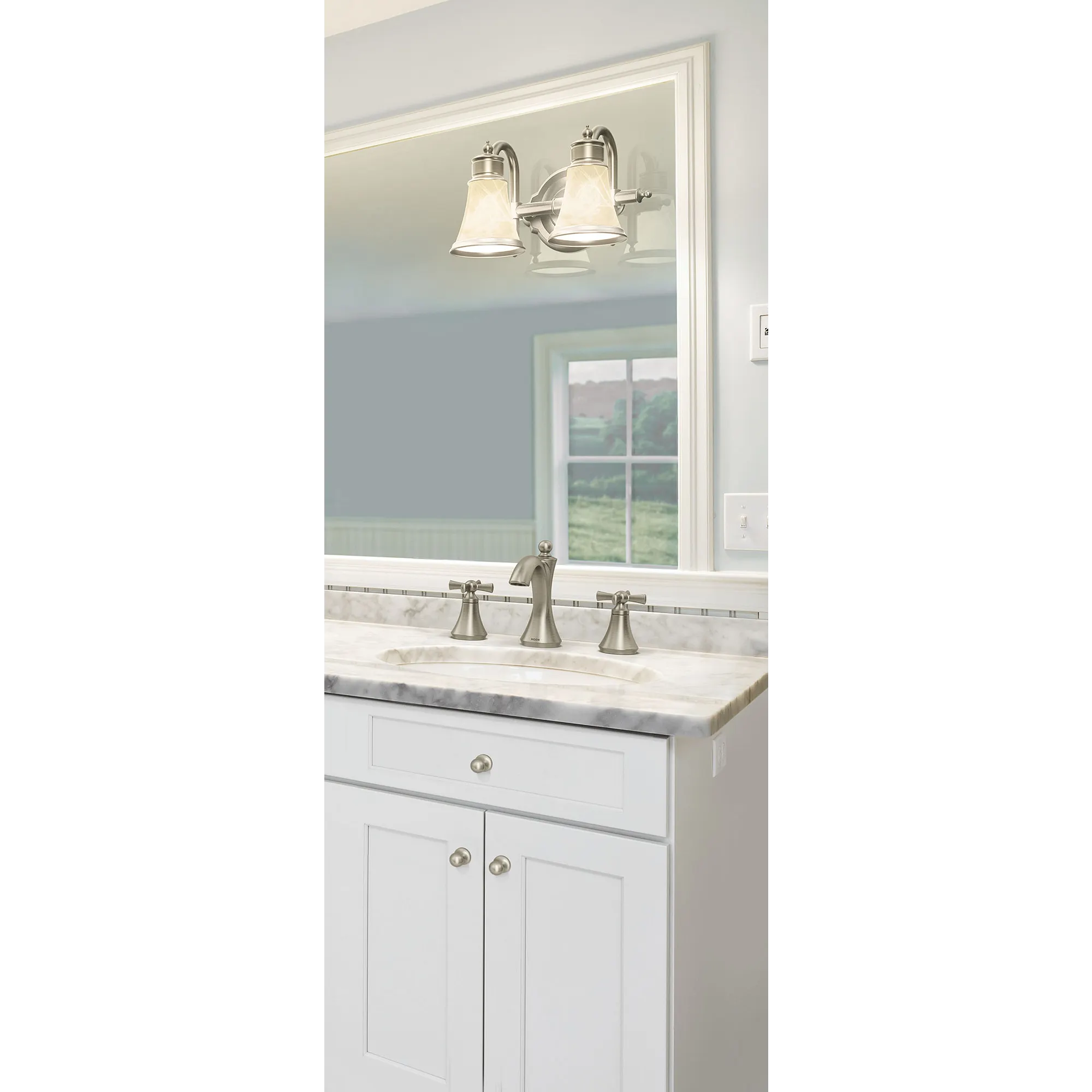 Wynford Chrome two-handle high arc bathroom faucet - Image 12