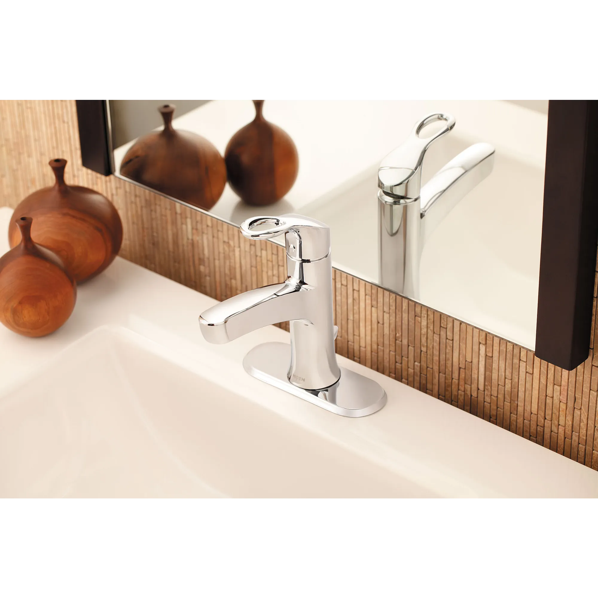Kleo Chrome One-Handle Low Arc Bathroom Faucet - Image 6