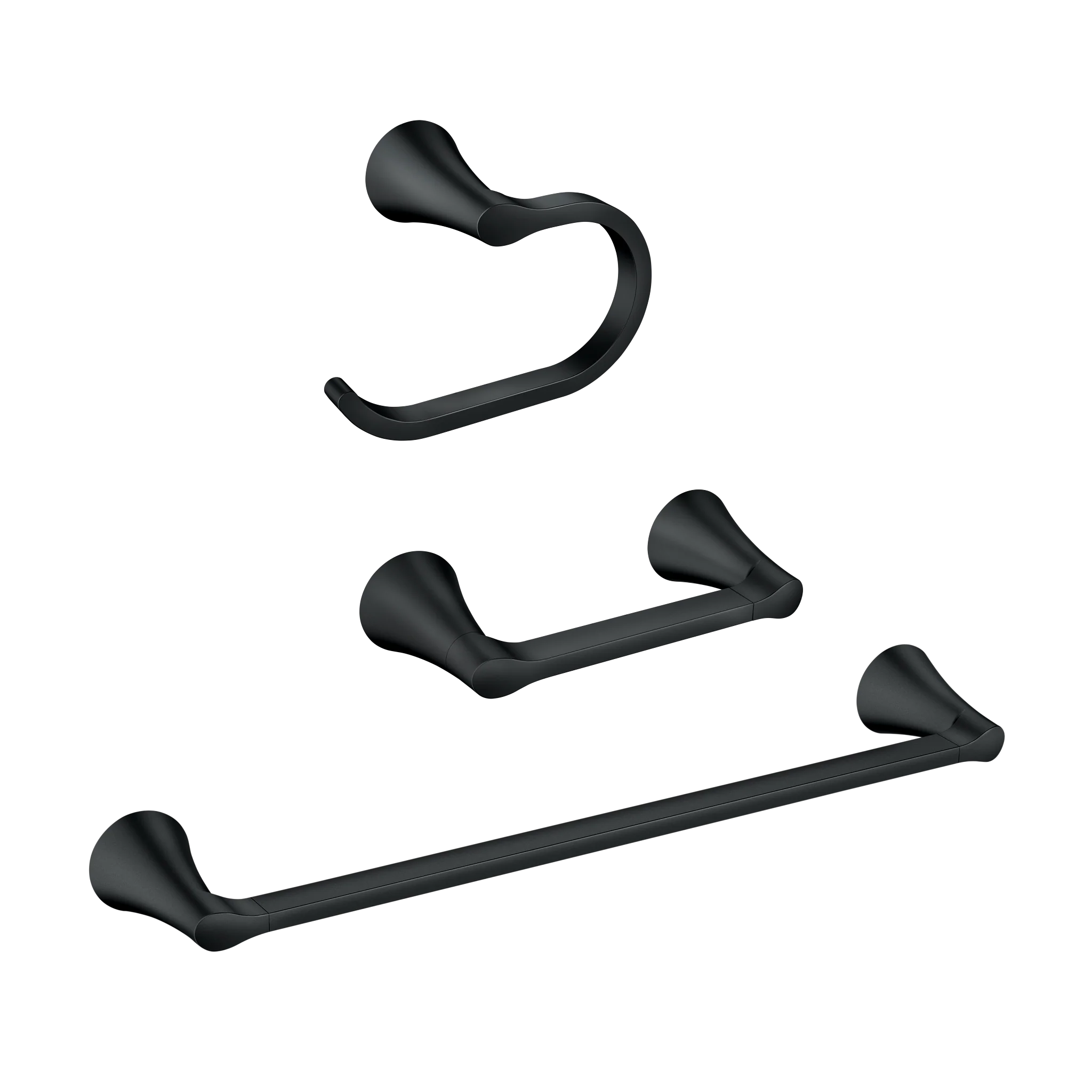 Graeden Chrome pivoting paper holder towel bar towel ring - Image 5