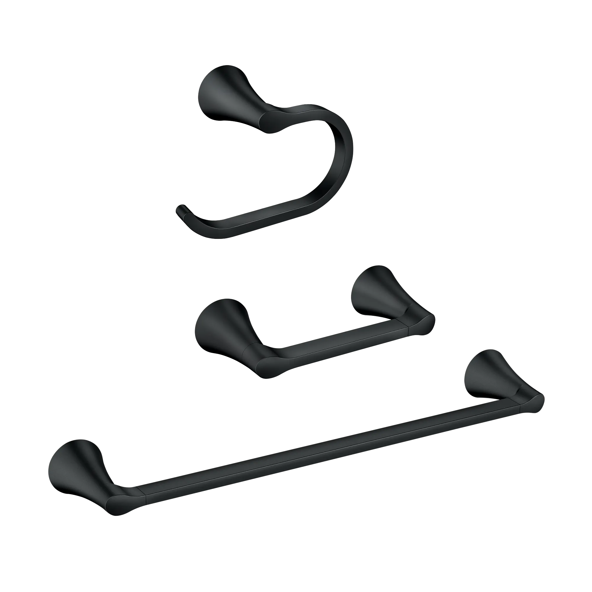 Graeden Chrome pivoting paper holder towel bar towel ring - Image 6