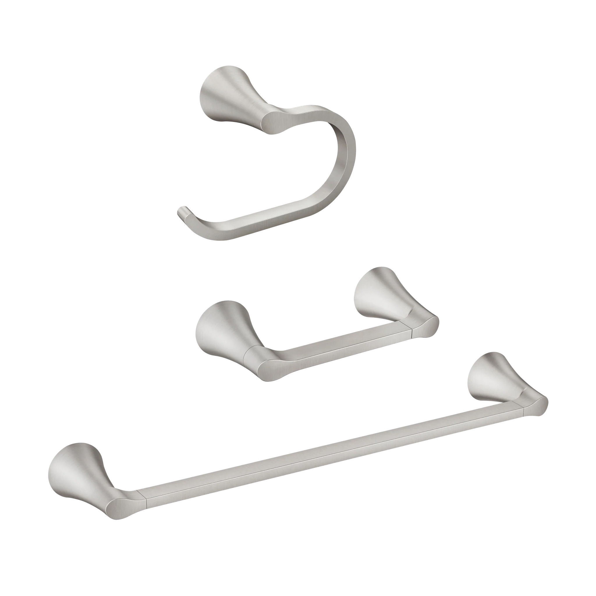 Graeden Chrome pivoting paper holder towel bar towel ring - Image 9
