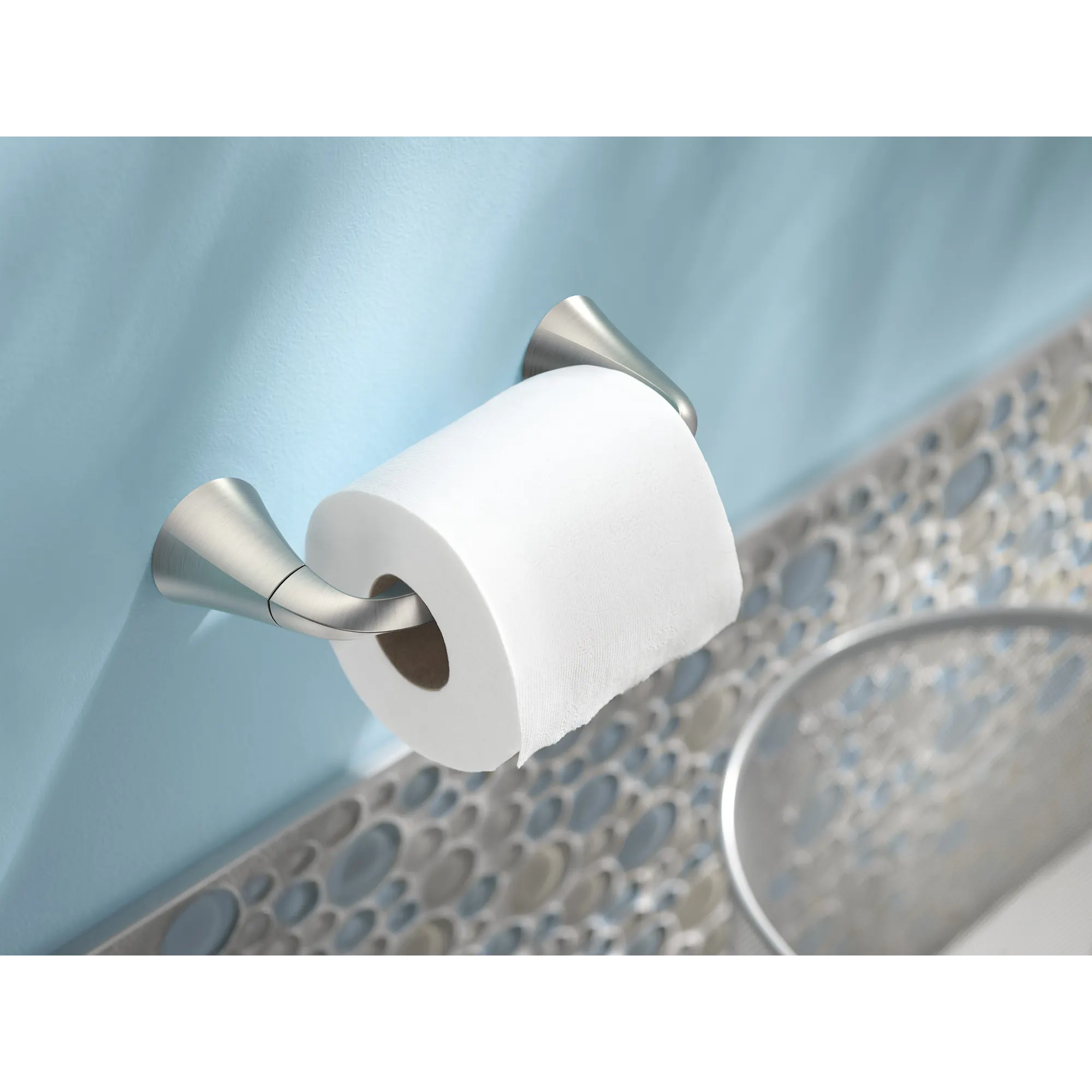 Oxby Brushed nickel Toilet Paper Holder - Image 5
