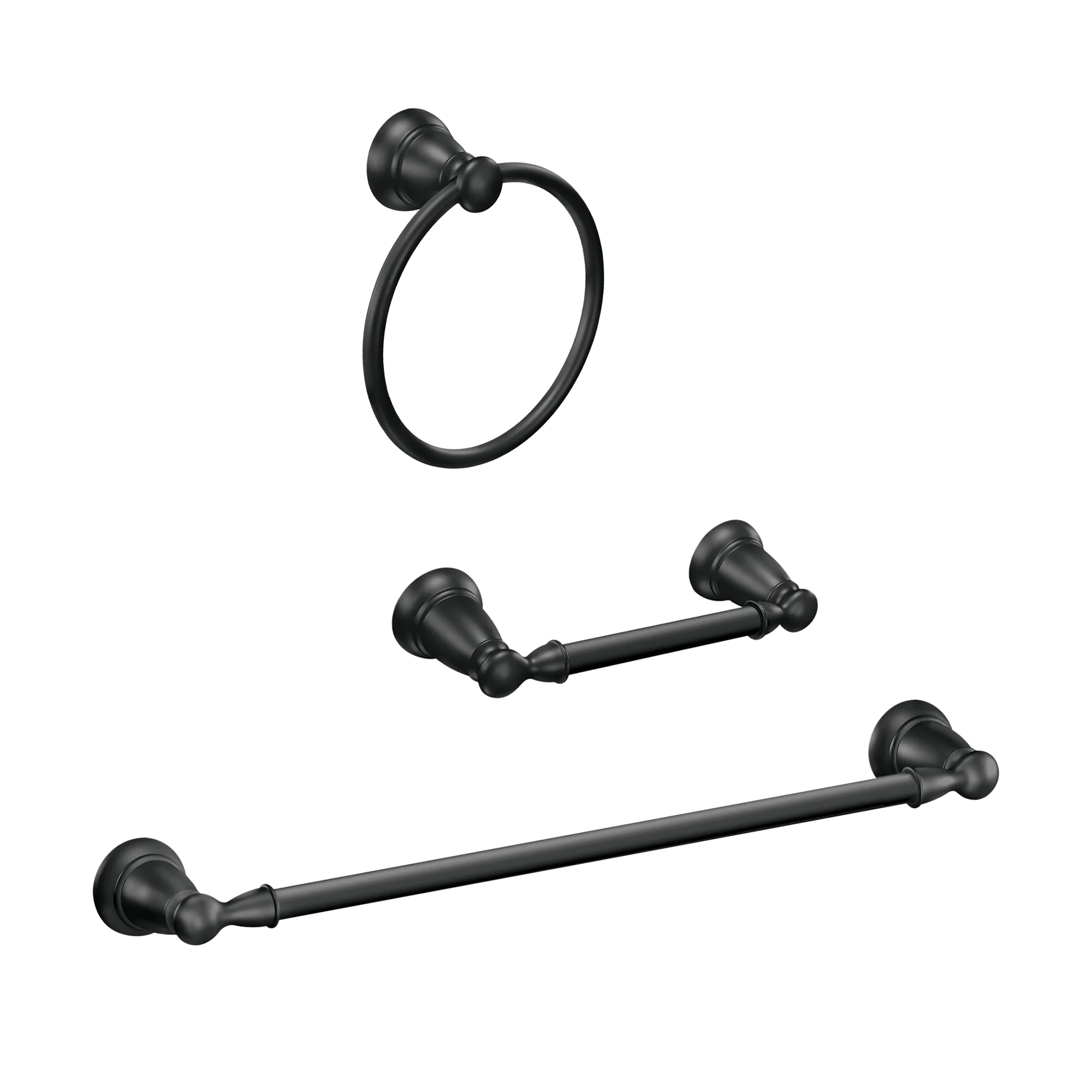 Banbury Matte Black 3 Piece Bath Accessory Kit