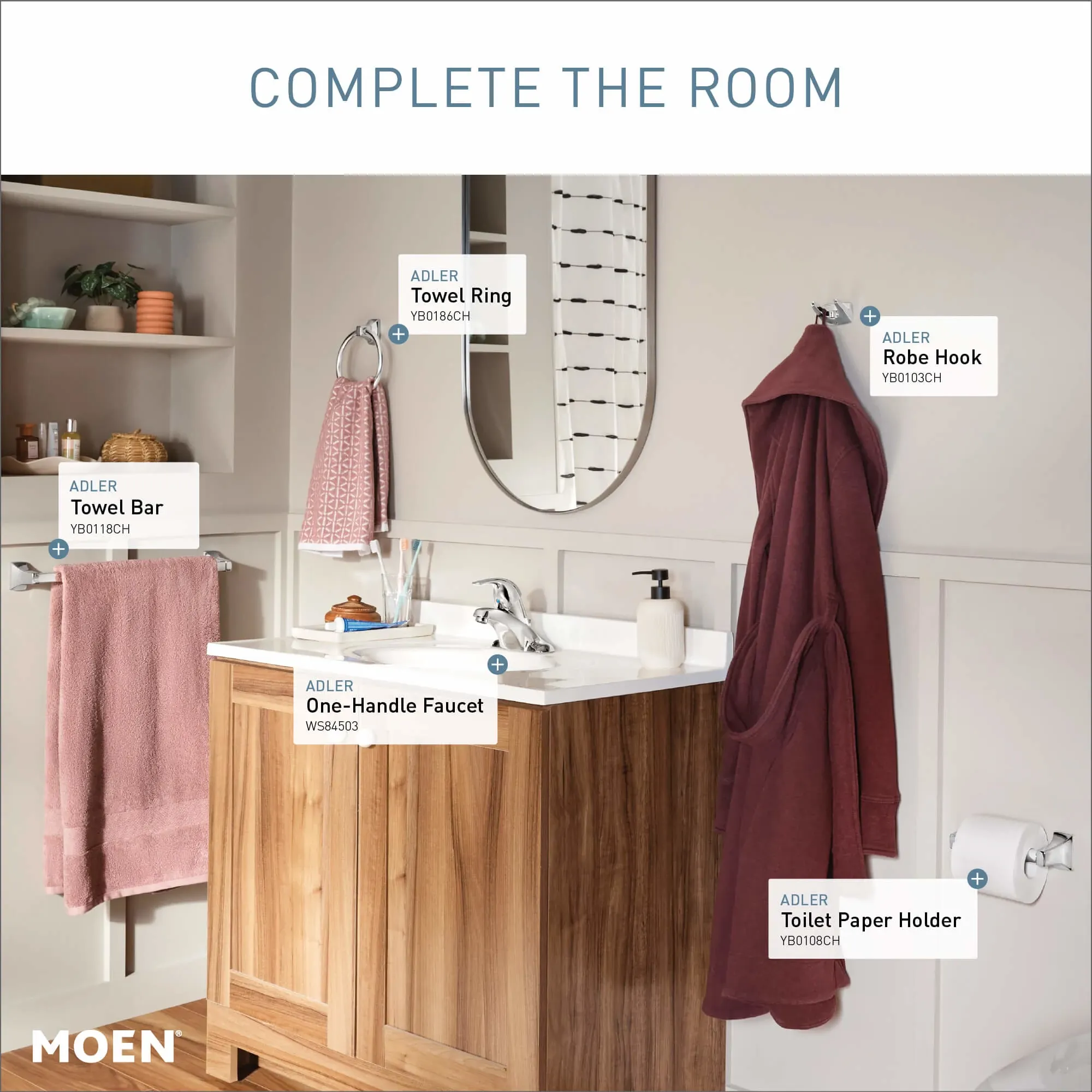 Adler Chrome 18" towel bar - Image 4